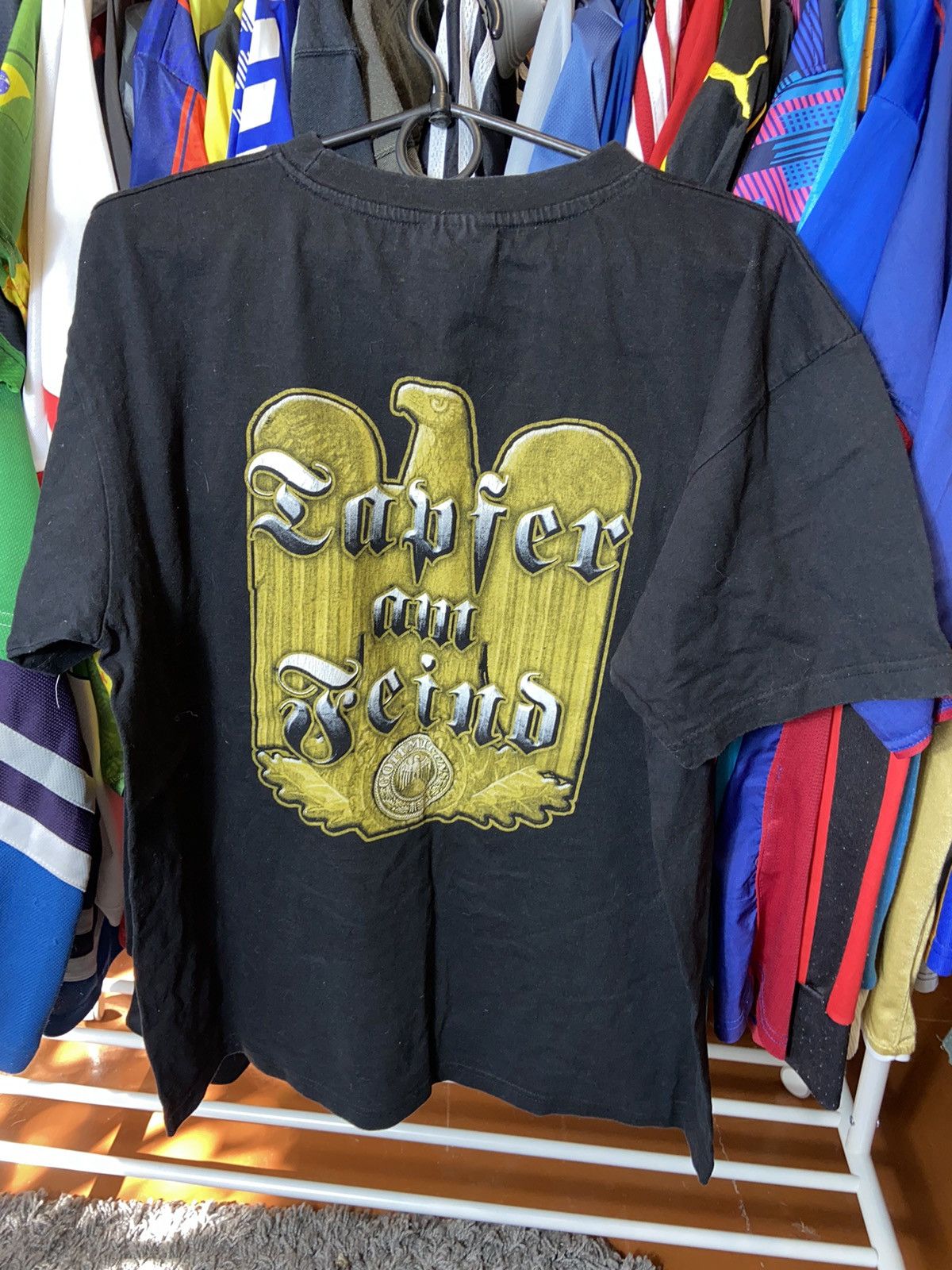 Band Tees × Vintage RARE 00s DIE WERMACHT VINTAGE FADED HISTORIC BAND T-SHIRT Size US L / EU 52-54 / 3 - 4 Thumbnail