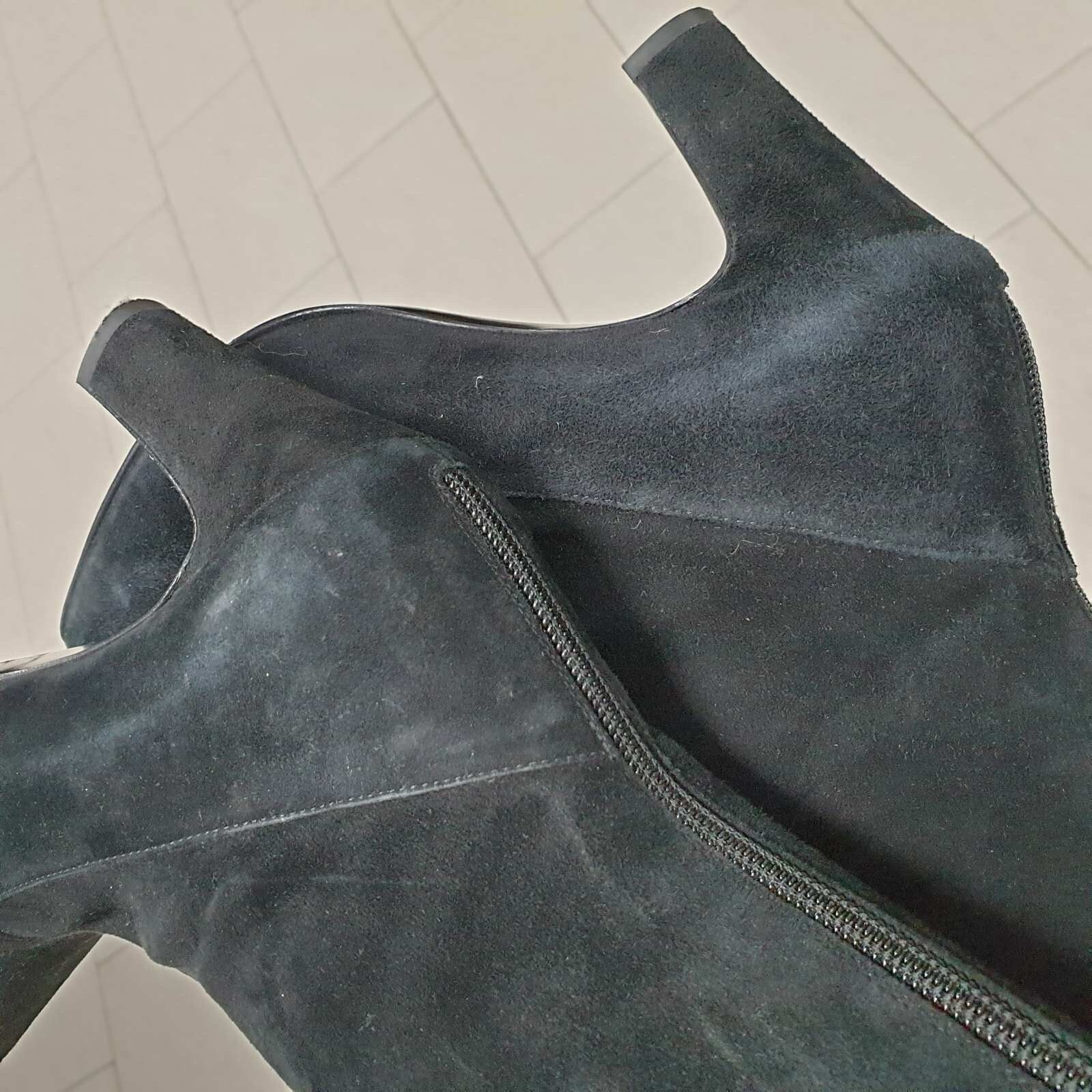 Chanel Chanel Black Suede Leather Over Knee Boots Sz. 39 Size US 9 / IT 39 - 14 Thumbnail