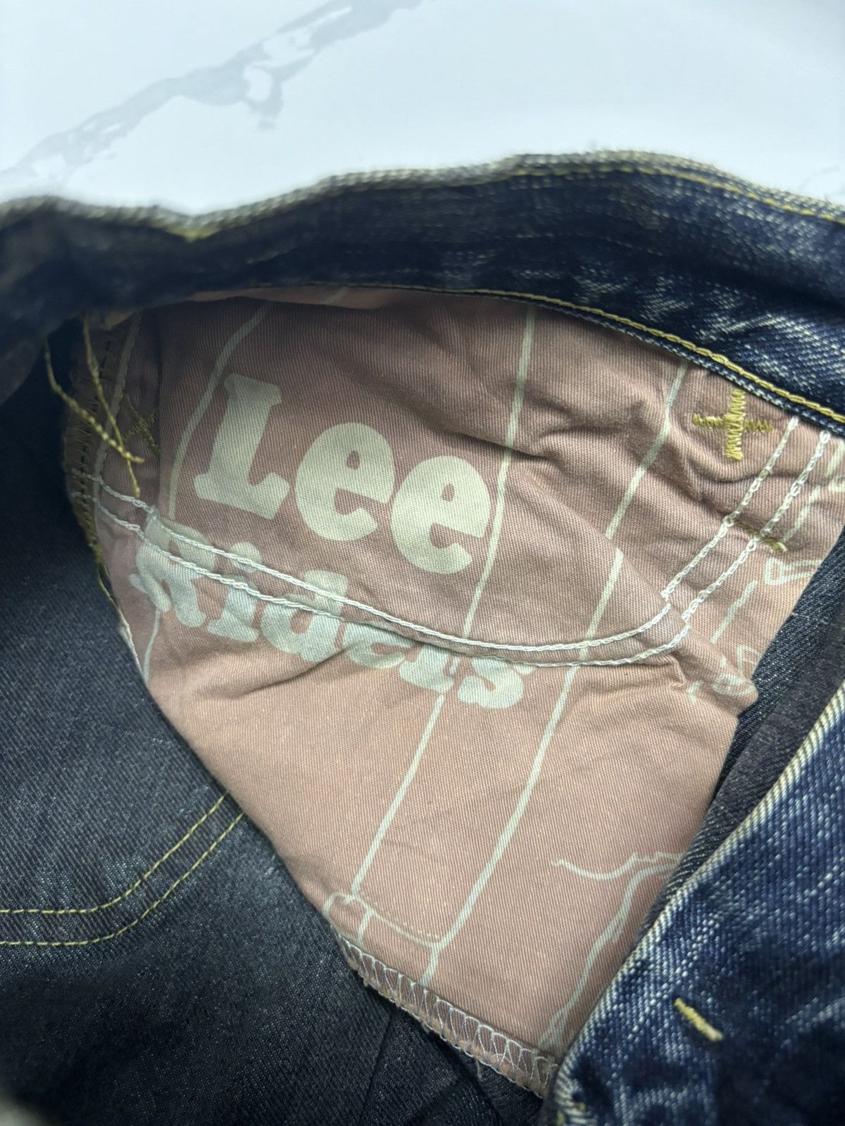 If Six Was Nine × Japanese Brand × Lee 🔥90s Lee Riders Flared Mud Wash Distress Denim Jeans Size US 32 / EU 48 - 10 Thumbnail