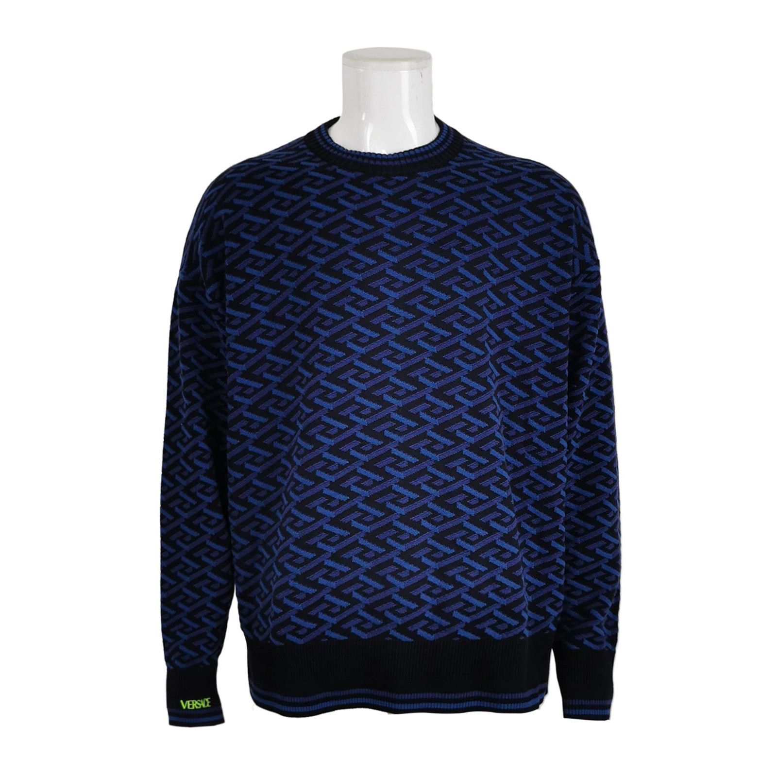 Versace Versace XXL Cotton Color-Block Crewneck Sweater Size US XXL / EU 58 / 5 - 1 Thumbnail