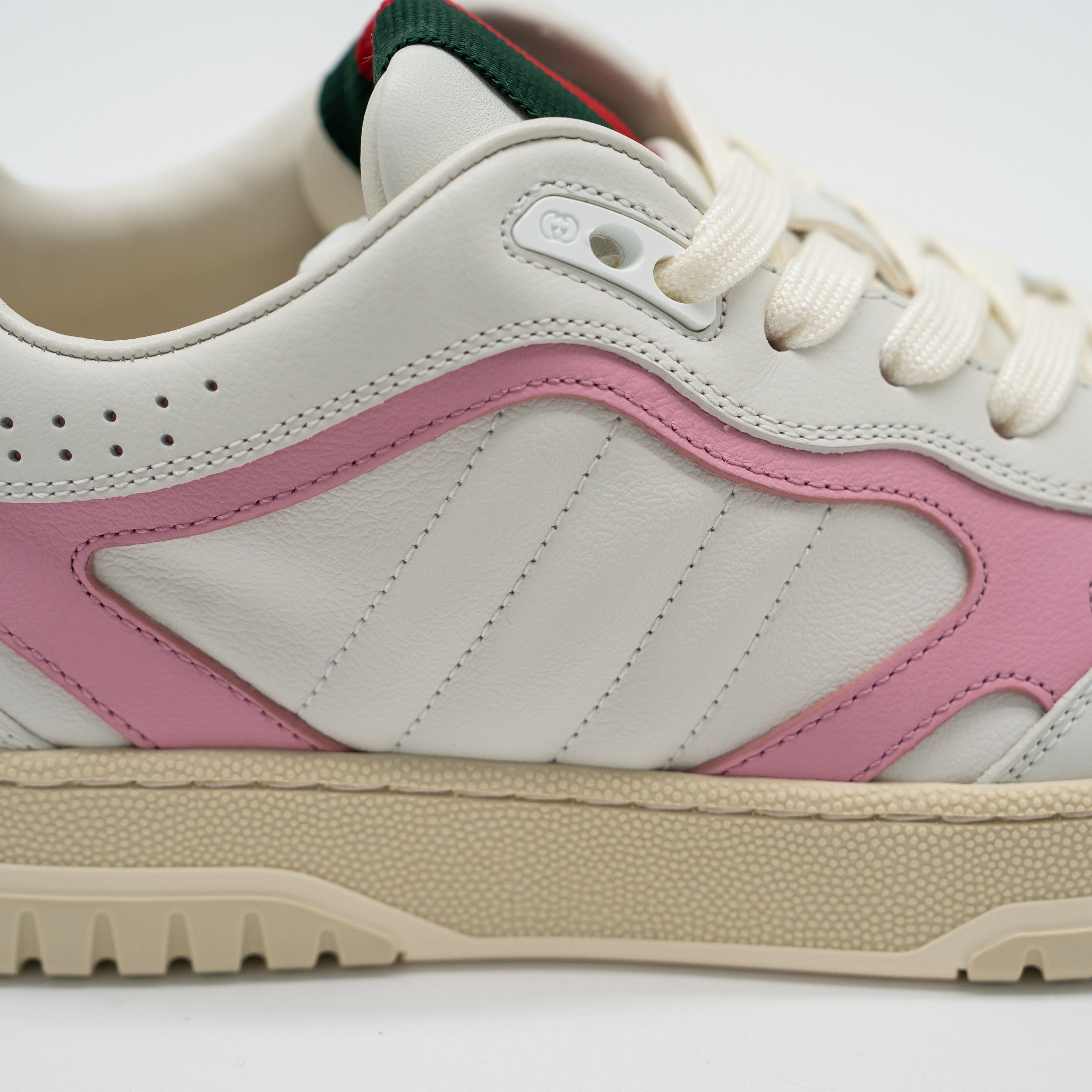 Gucci 9 US Gucci Re-Web Sneakers White Pink Leather Size US 9 / IT 39 - 9 Thumbnail