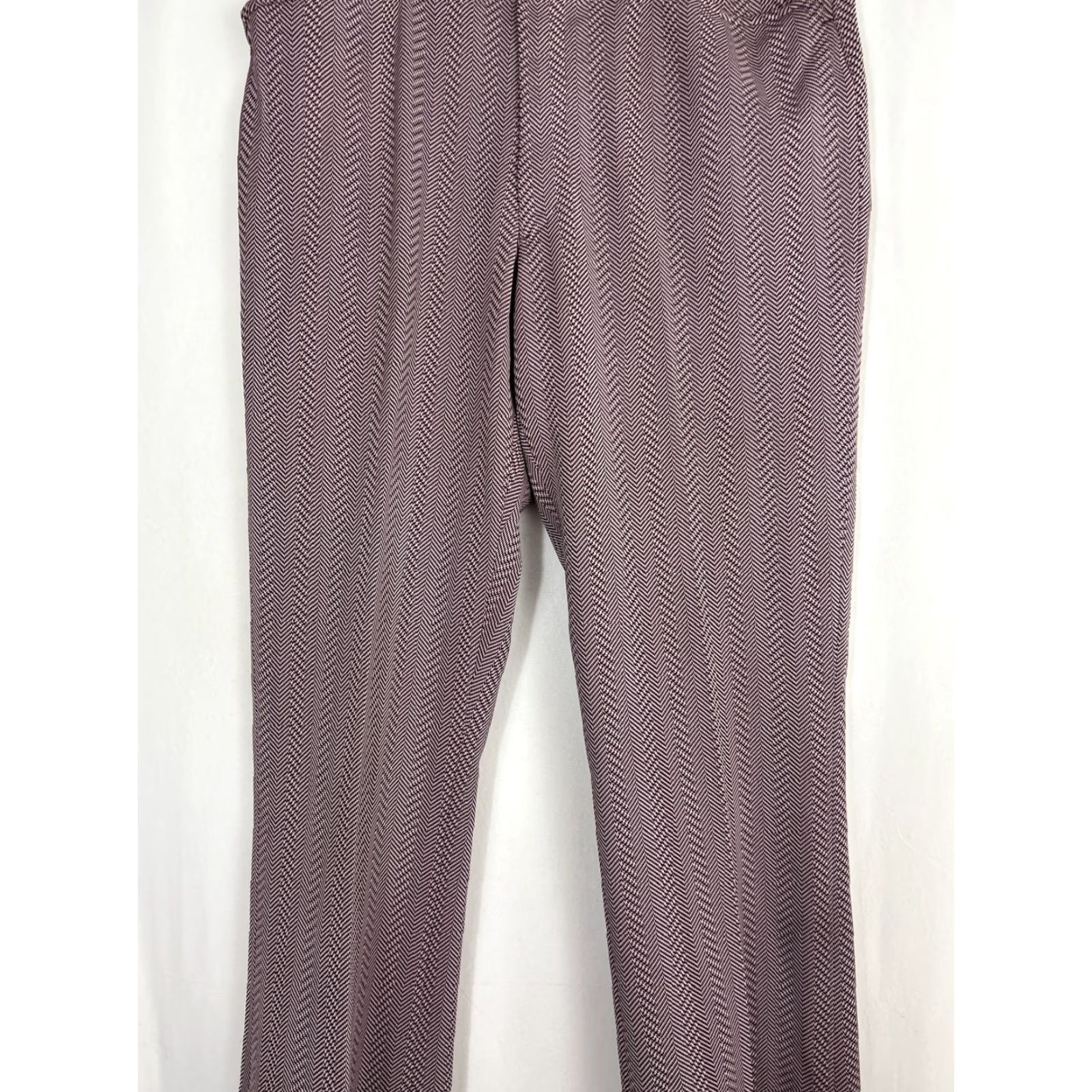 Armani VINTAGE Marman Pants 34x30 Mens/Unisex Polyester Herringbone Maroon White 60s 1960s Size US 34 / EU 50 - 3 Thumbnail