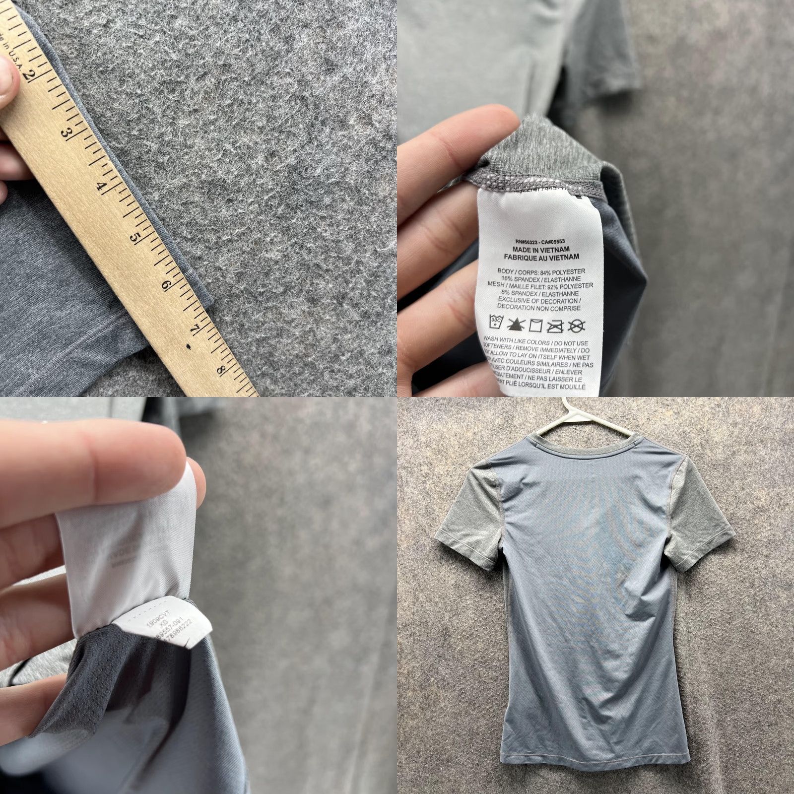 Nike VINTAGE: No Nike Shirt Womens XS Gray Athletic T-Shirt Short Sleeve Pullover Dri-Fit Polyester Swoosh Size XS / US 0-2 / IT 36-38 - 8 Thumbnail