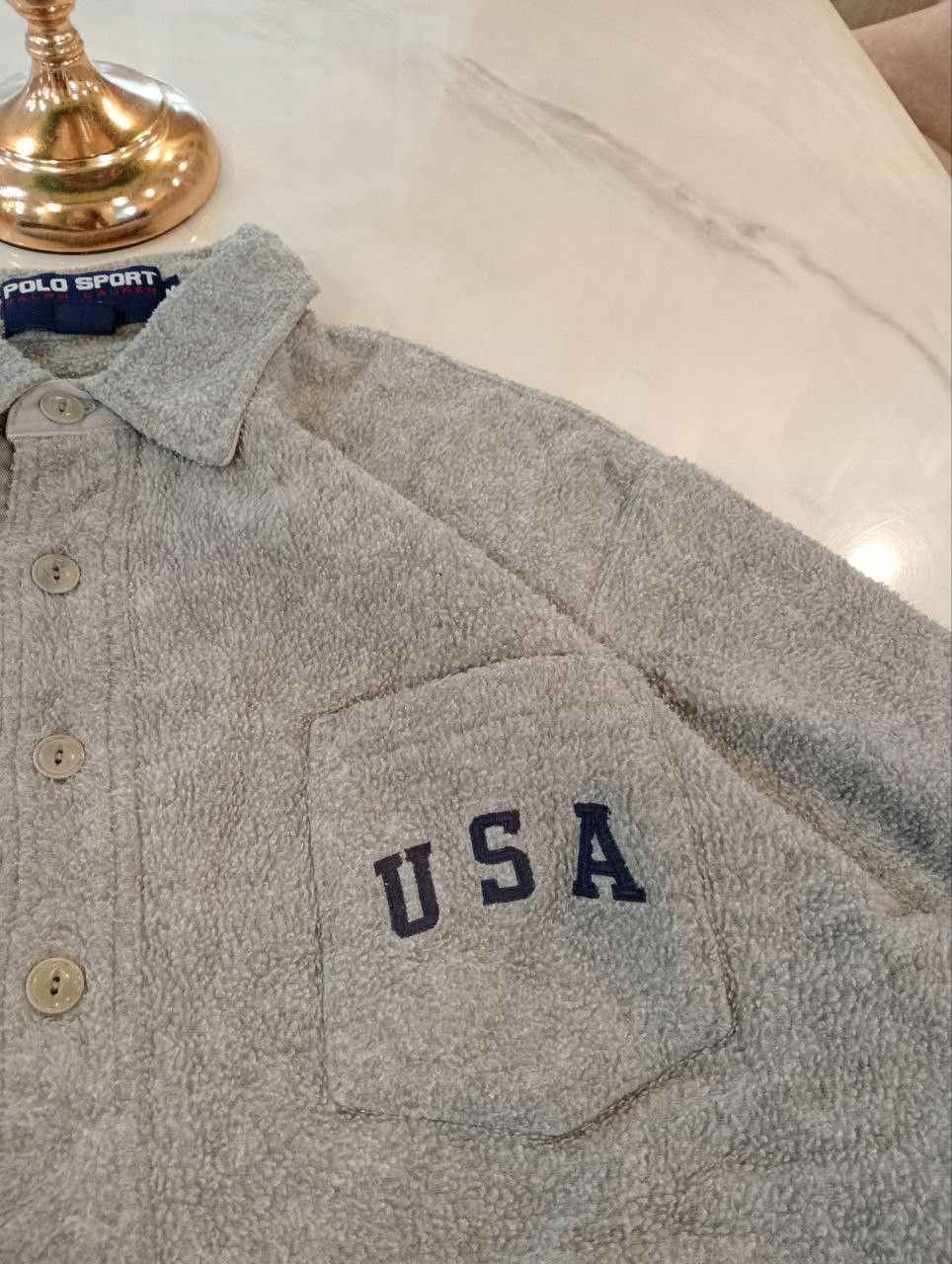 Polo Ralph Lauren VINTAGE 90S POLO SPORT RALPH LAUREN USA HALF BUTTON FLEECE Size US M / EU 48-50 / 2 - 5 Thumbnail