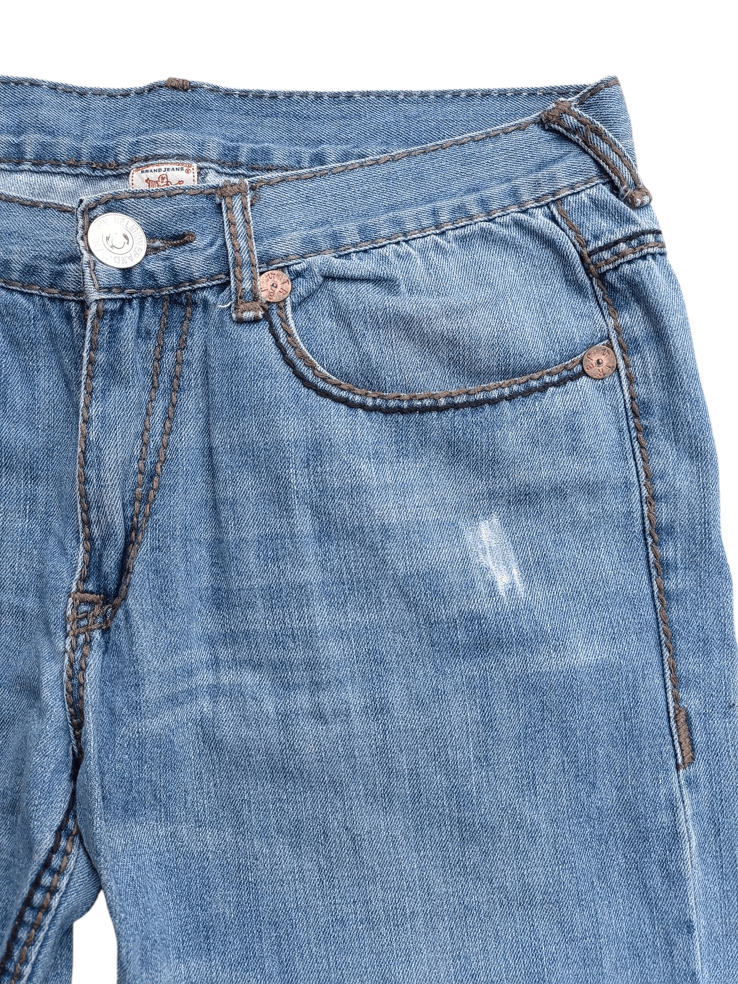 True Religion True Religion Joey Super T Distressed Baggy Denim TR020 Size US 36 / EU 52 - 5 Thumbnail