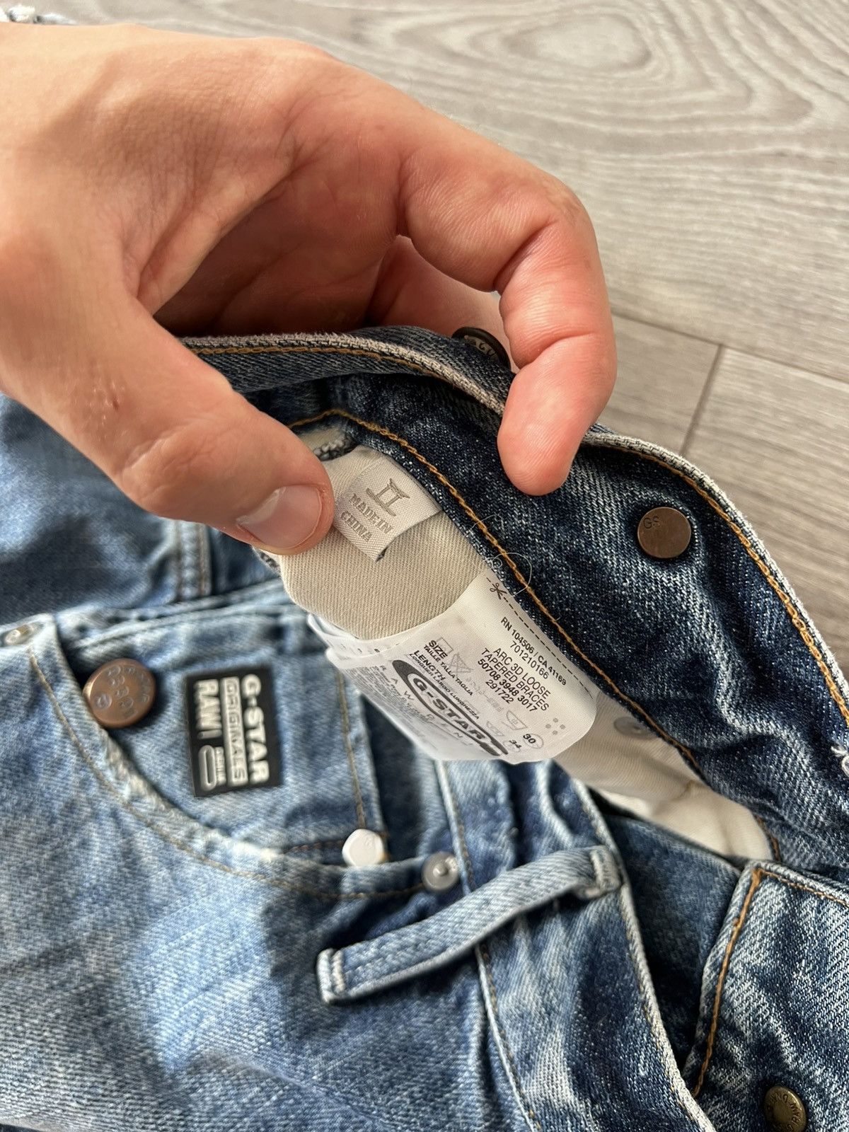 G-Star Y2K G-Star Raw ARC 3D Loose Tapered Braces Opium 03301 Jeans Size US 31 - 18 Thumbnail