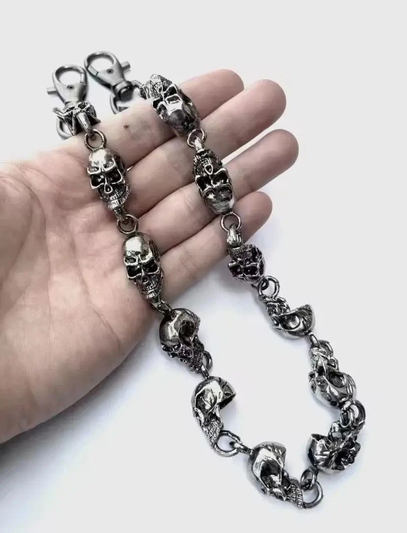 Vintage Goth Punk Heavy Waist Skull Wallet Chain Size ONE SIZE - 2 Thumbnail
