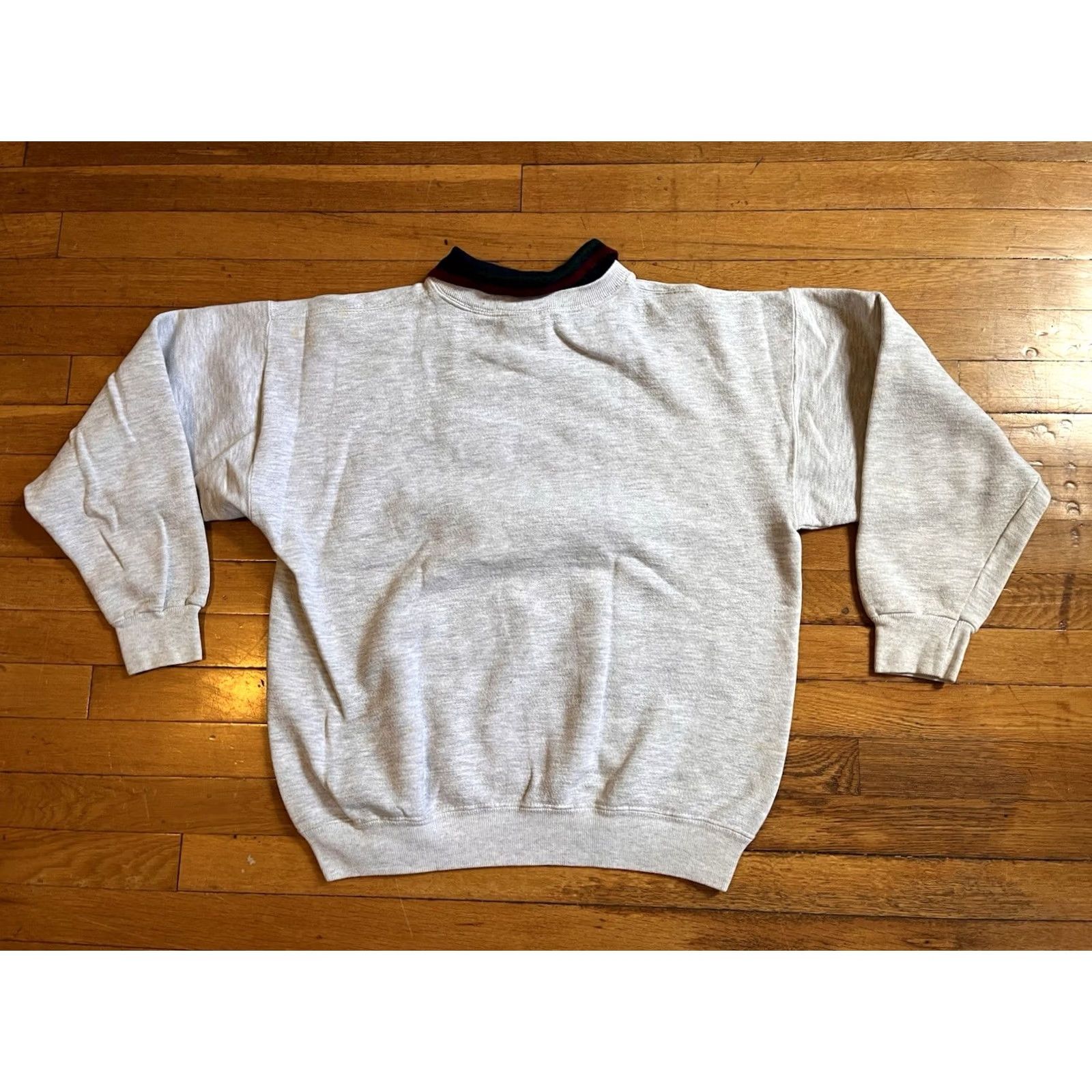 Vintage VINTAGE Mystic Connecticut Collared Sweater Men’s Large Grey 90s City Retro Graphic Print Size US L / EU 52-54 / 3 - 7 Thumbnail