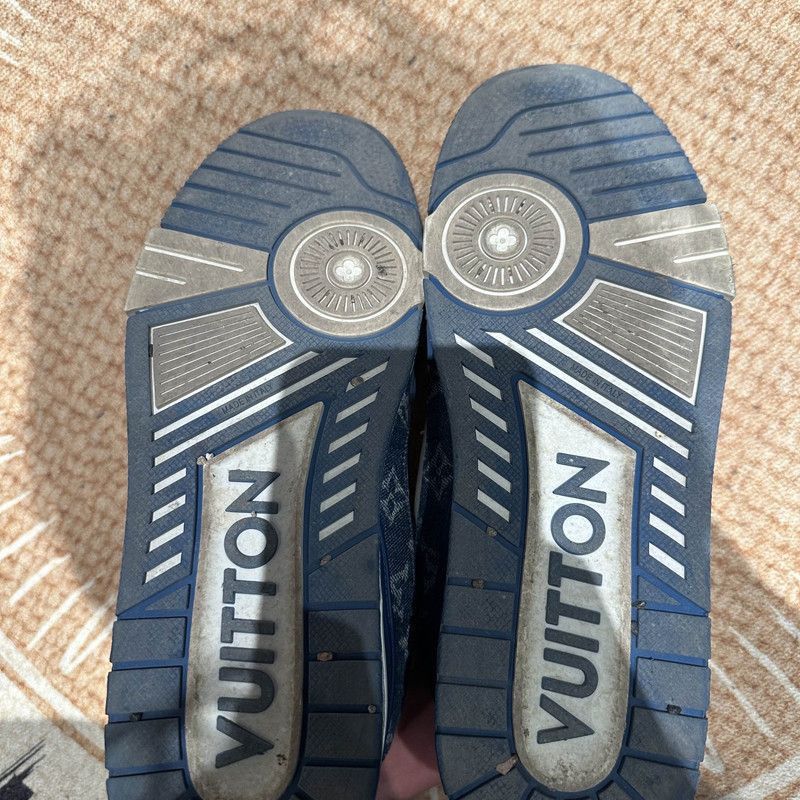 Louis Vuitton Louis Vuitton Denim Blue Fashion Sneakers -2508 Size US 9.5 / IT 39.5 - 4 Thumbnail