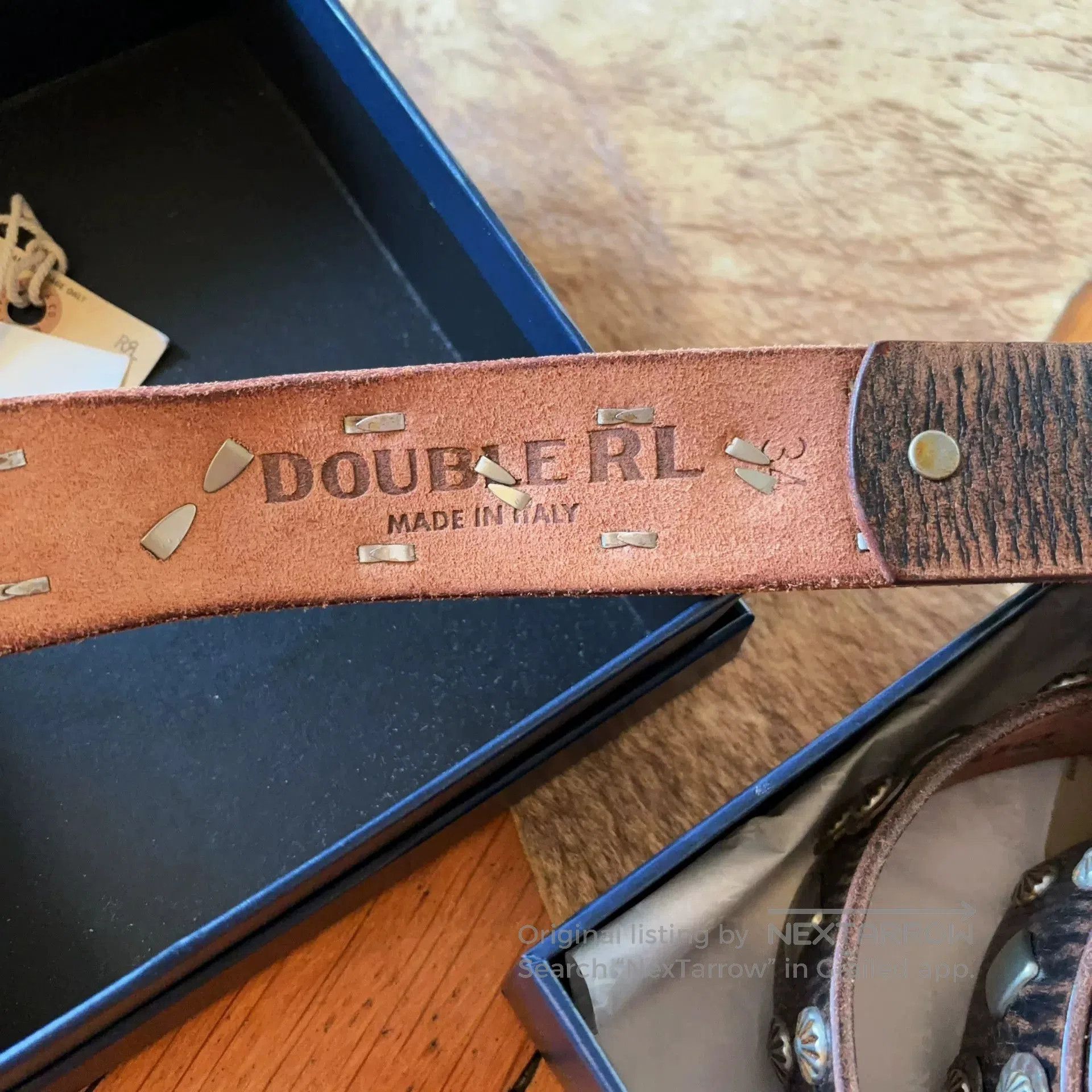RRL Ralph Lauren RRL Ralph Lauren Men's Bullhead Belt. Size ONE SIZE - 4 Thumbnail