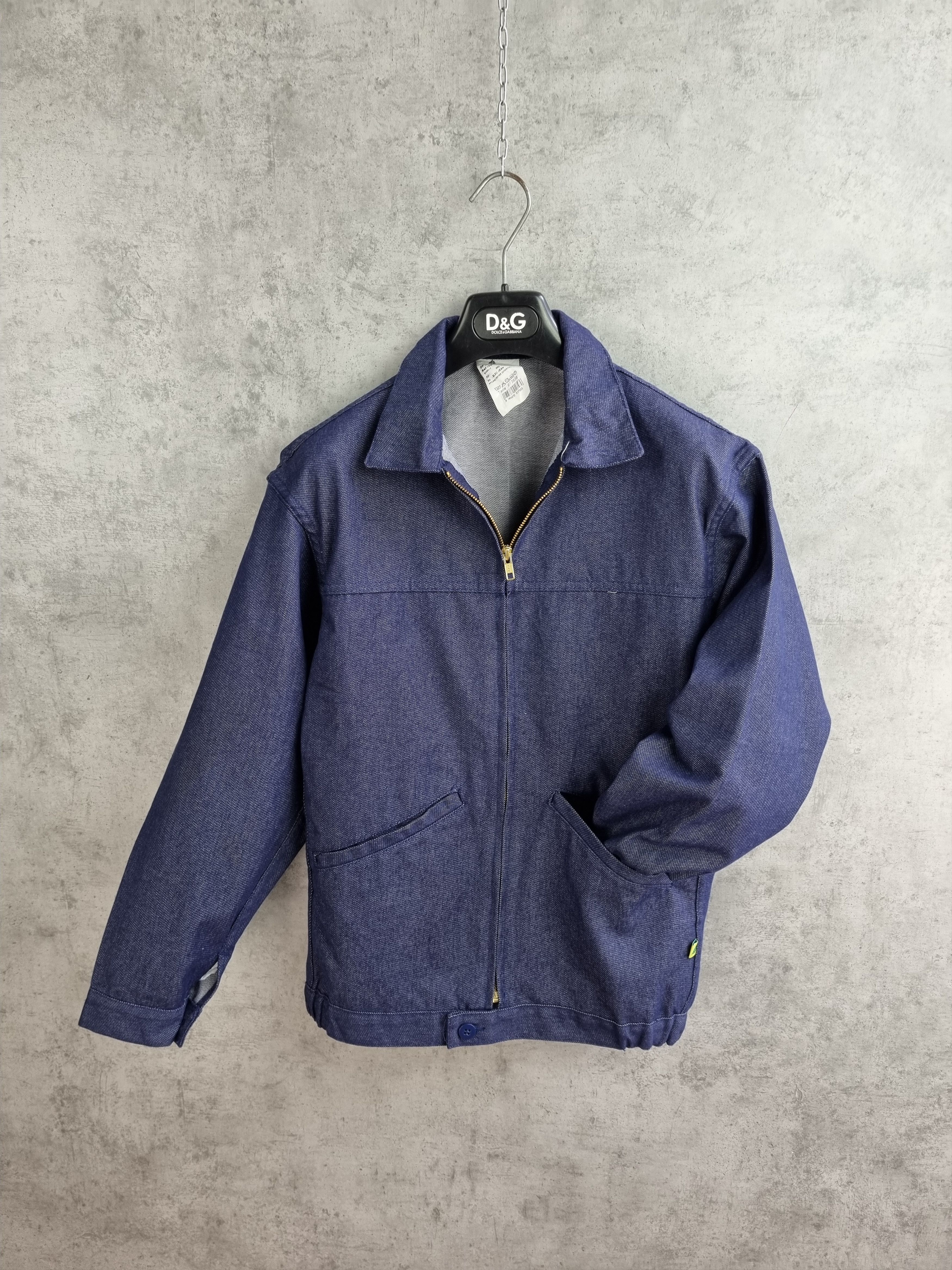 Vintage 90s French Chore Selvedge Denim Bomber Size US M / EU 48-50 / 2 - 2 Thumbnail