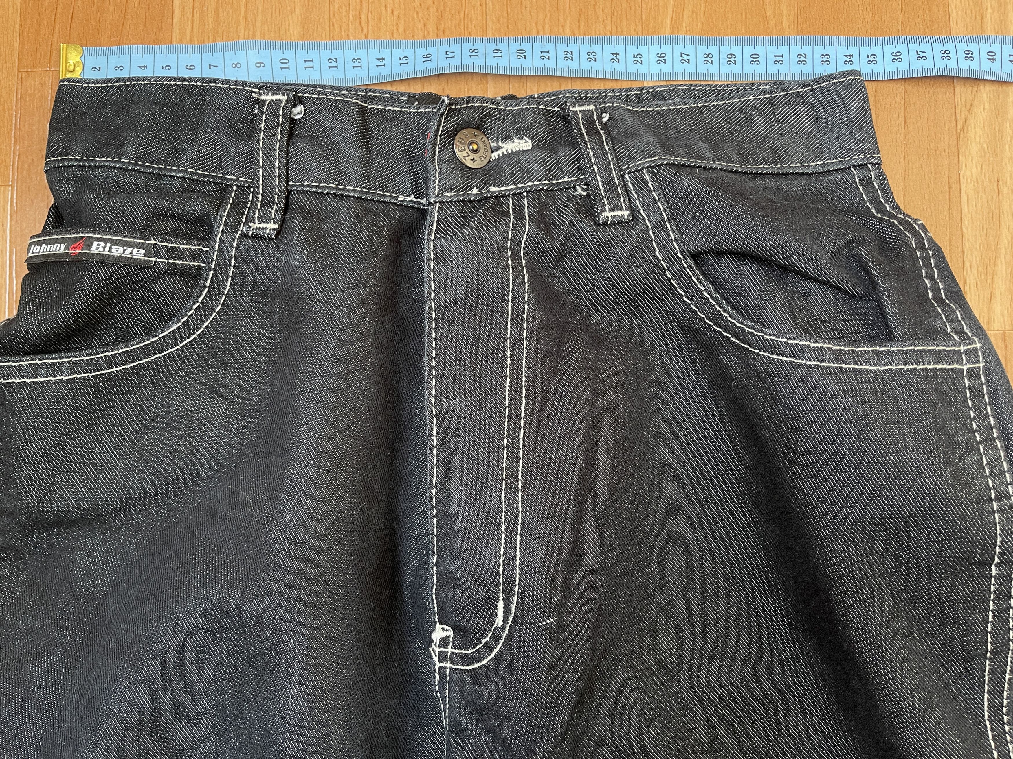 Wu-Tang Clan Johnny Blaze jeans shiny metallic silver baggy Wu Wear 26 Size US 26 / EU 42 - 14 Thumbnail