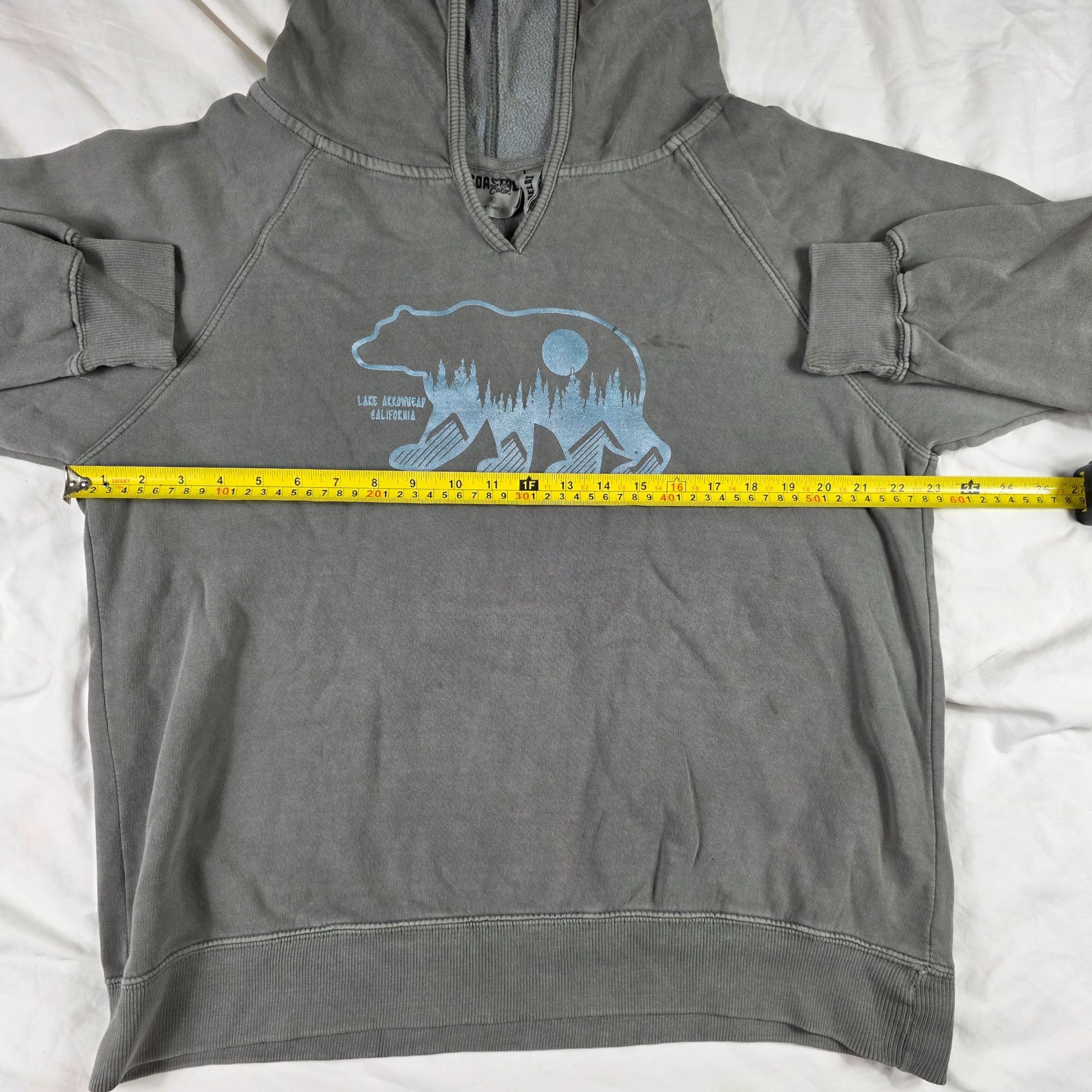 Other Coastal Color Relax Mens XL Gray Hoodie Bear Graphic Lake Ar Size US L / EU 52-54 / 3 - 5 Thumbnail