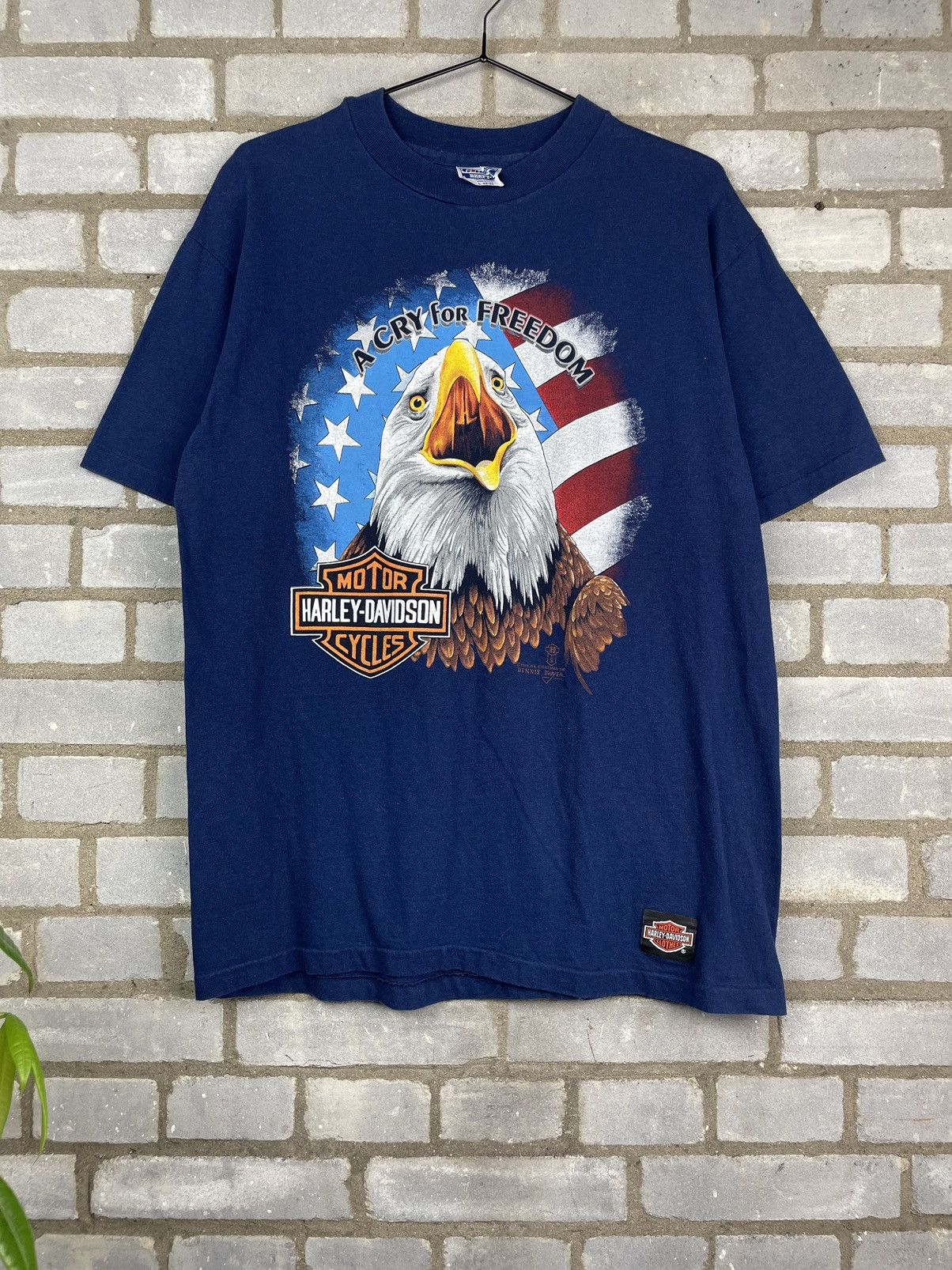 Harley Davidson × Vintage Harley Davidson 3D emblem 80’s Made in USA vintage T-shirt Size US L / EU 52-54 / 3 - 1 Thumbnail
