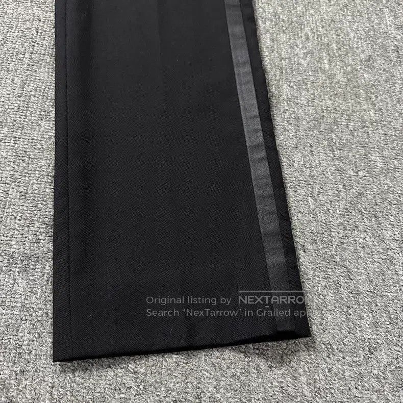 Dior Dior Black silk side seam satin suit pants Size US 30 / EU 46 - 2 Thumbnail