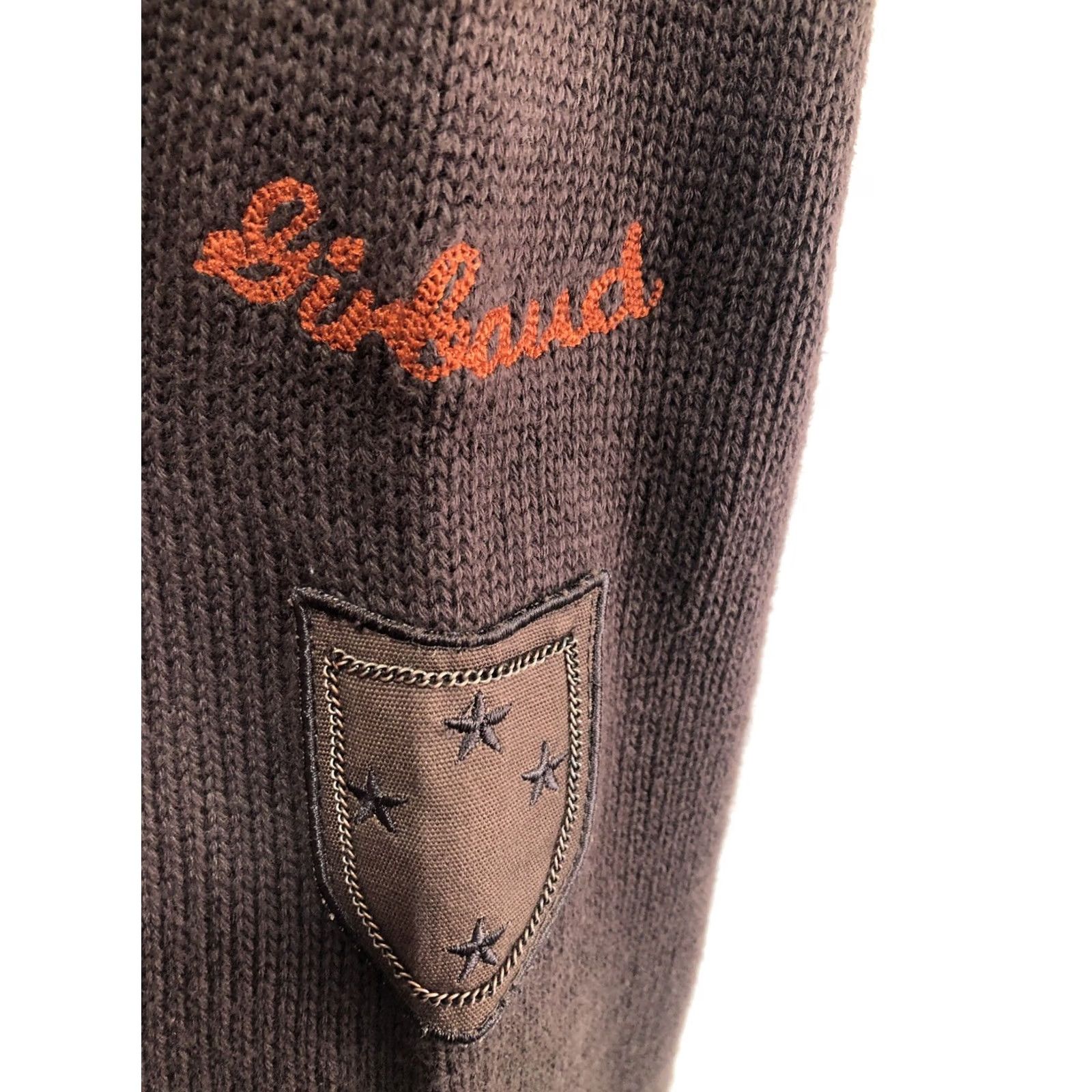 Vintage MARITHE FRANCOIS GIRBAUD - NEW w TAGS - 4XL Sweater Jacket - Elbow Patch Cotton Brown Mens Header: Sweatery? Size US XXL / EU 58 / 5 - 4 Thumbnail