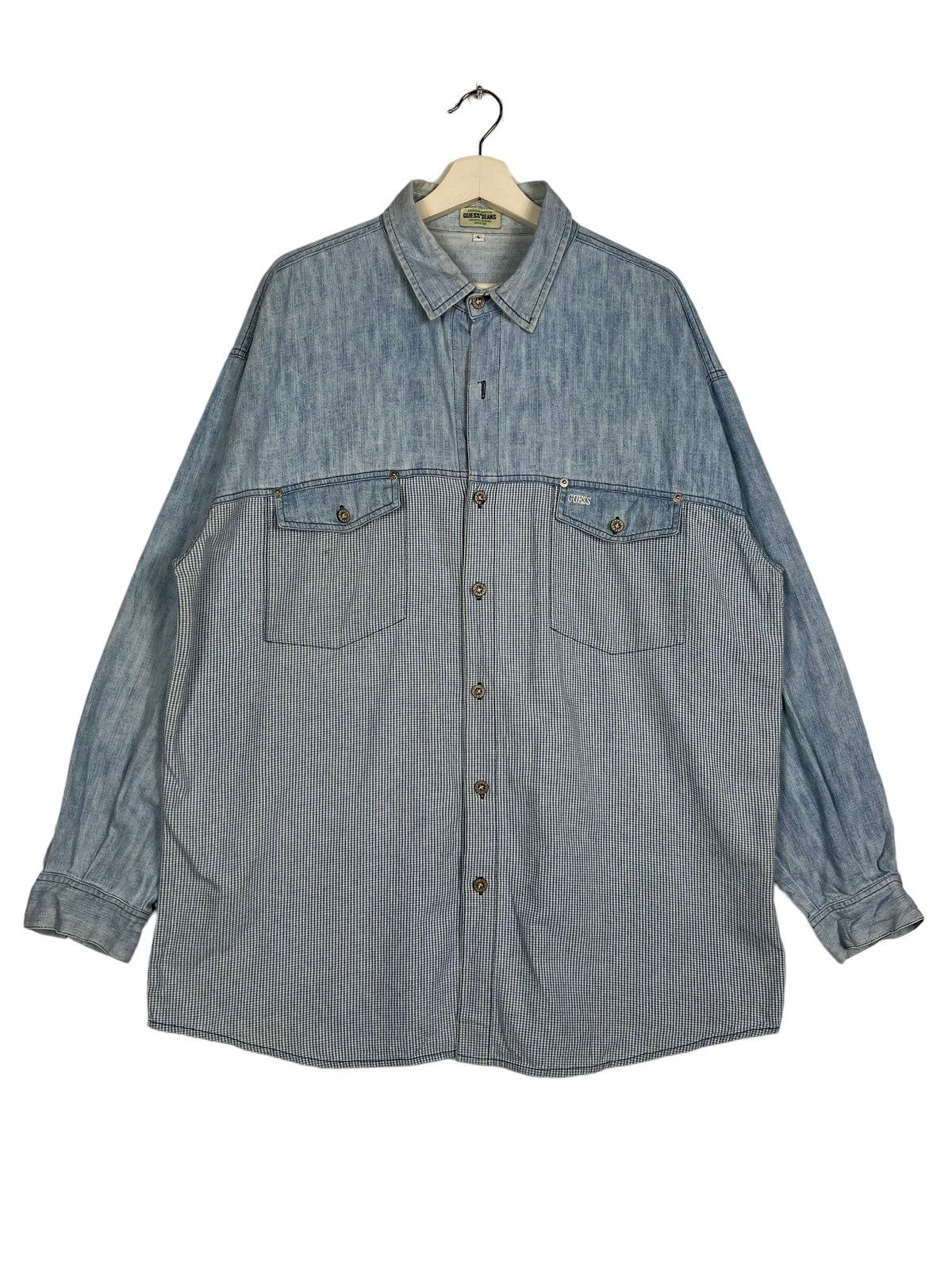 Guess 🔥 GUESS JEANS HIKORY STRIPE SHIRT JACKET MADE IN USA Size US L / EU 52-54 / 3 - 1 Thumbnail