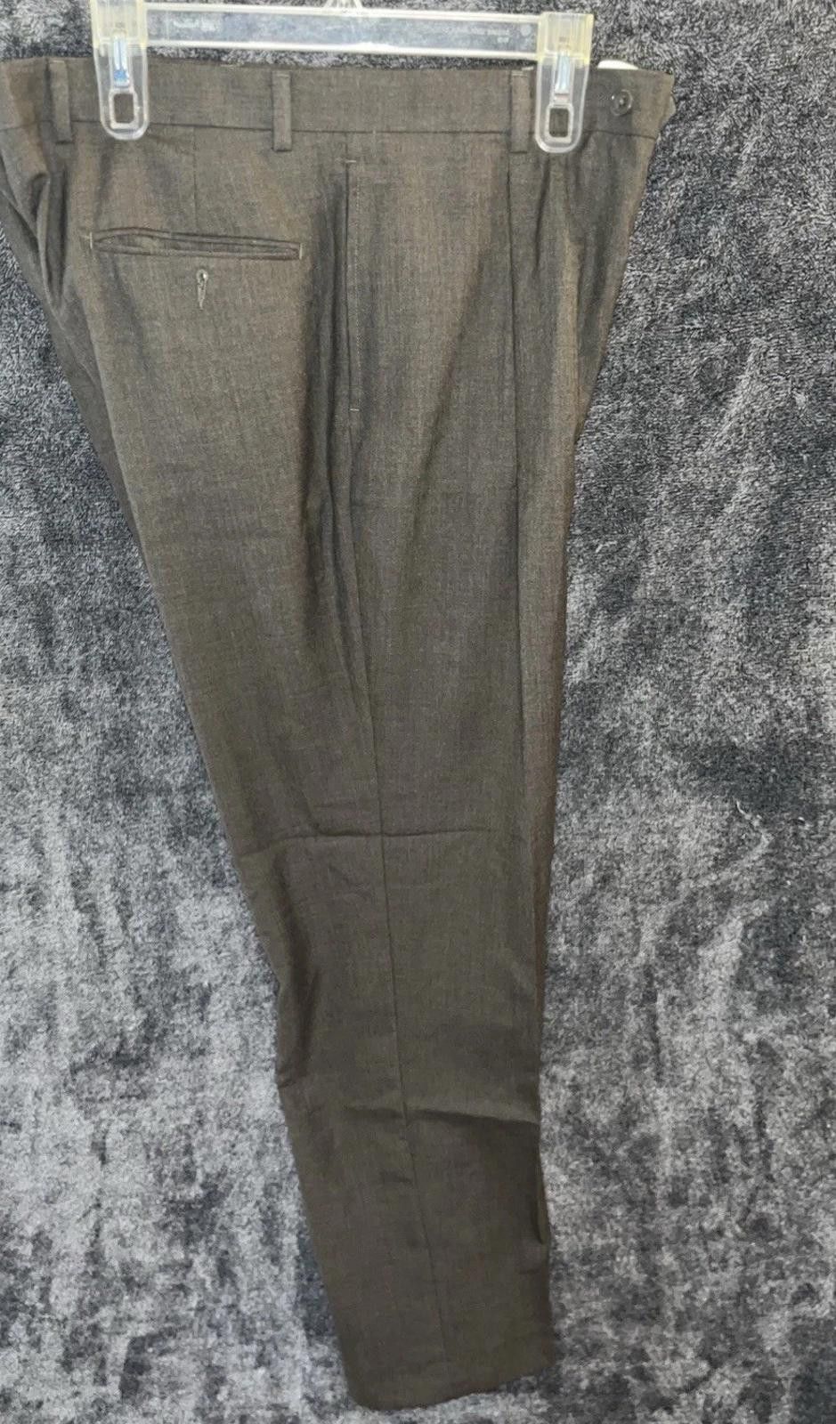 Other Angelo Rossi 34x32 Taupe Sharkskin Dress Pants Flat Front Size US 34 / EU 50 - 4 Thumbnail