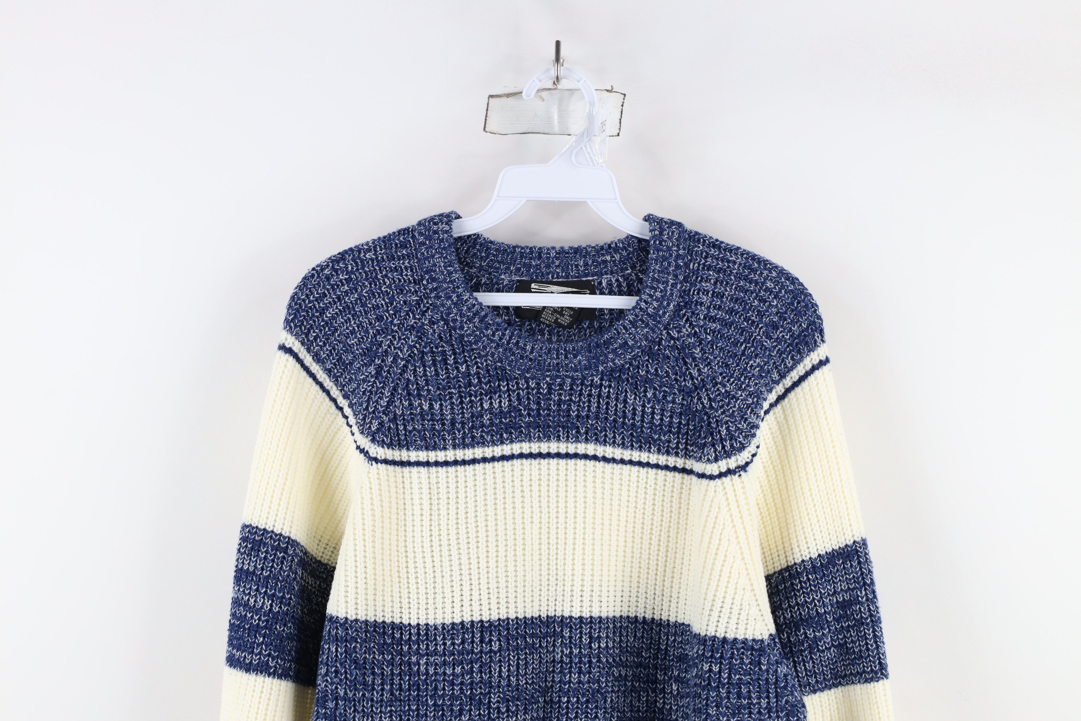 Vintage Vintage 90s Streetwear Block Chunky Ribbed Knit Sweater Size L / US 10 / IT 46 - 2 Thumbnail