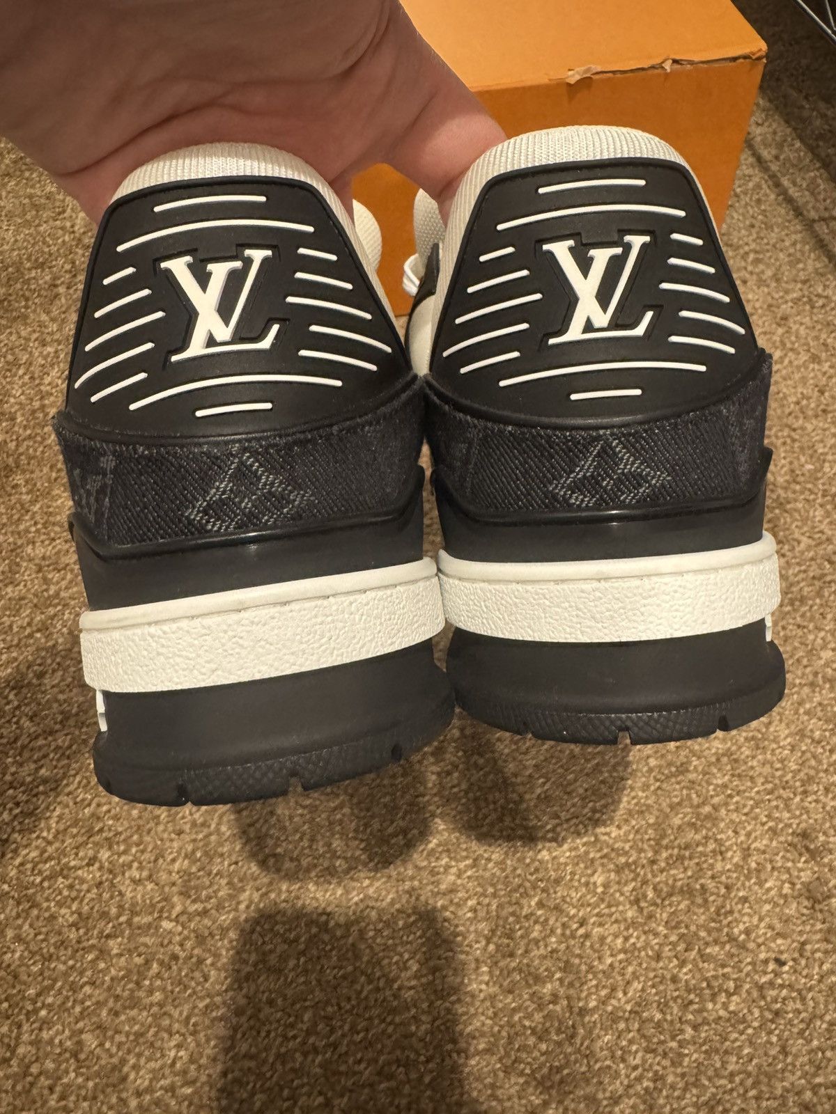 Louis Vuitton LV Trainer Low Monogram Denim Black White Size US 8.5 / EU 41-42 - 11 Thumbnail