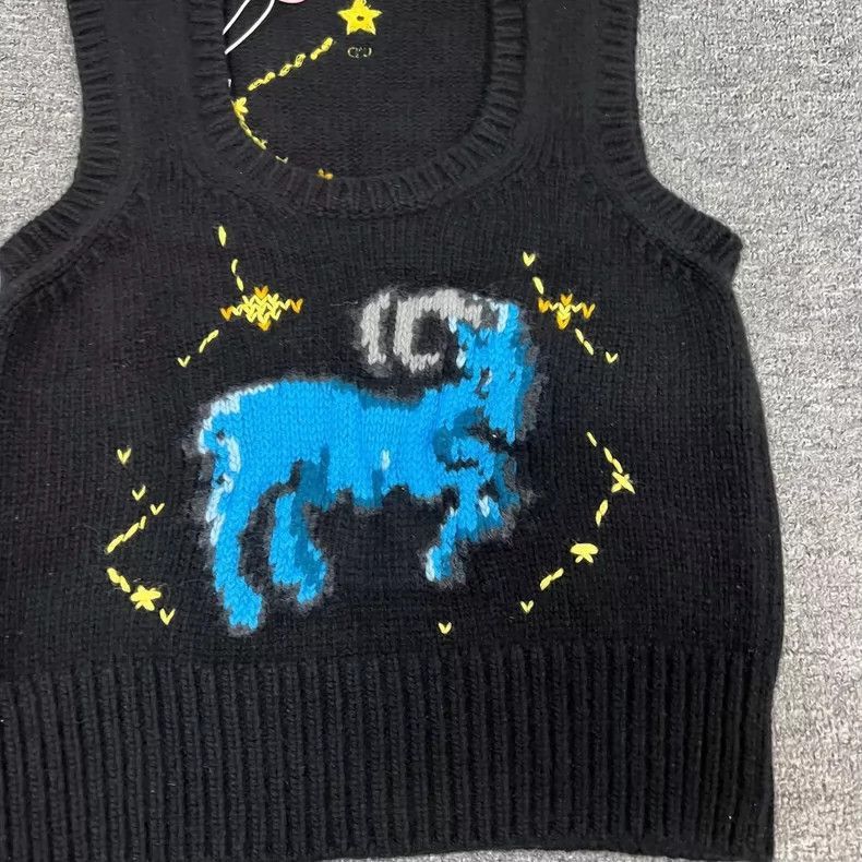 Dior Dior Aries Knitted Vest with Embroidery-2506 Size M / US 6-8 / IT 42-44 - 4 Thumbnail