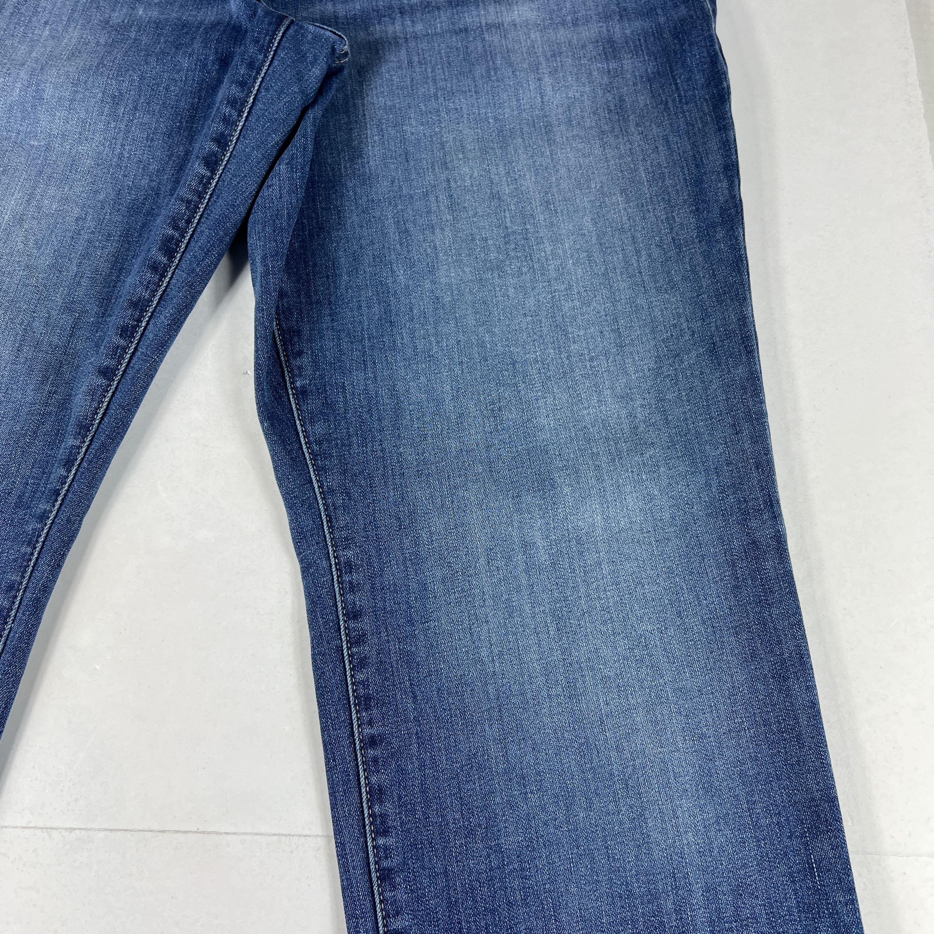 Hudson Hudson Jeans Blake Slim Straight Blue Stretch Denim Size US 35 - 4 Thumbnail