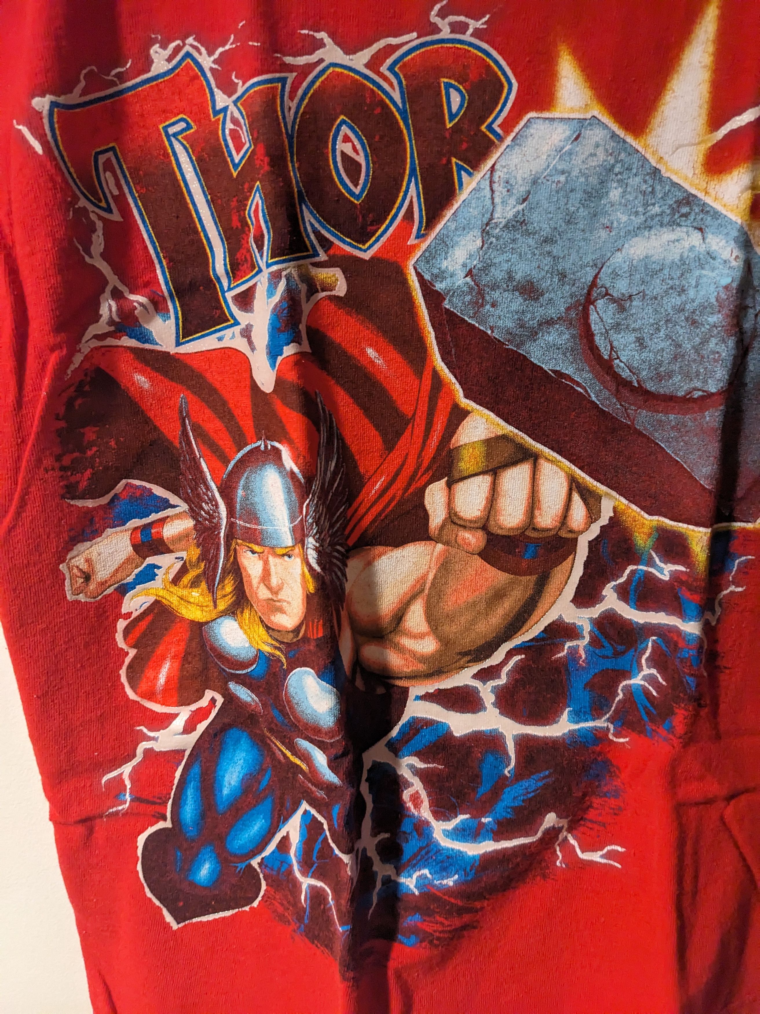 Mad Engine × Marvel Comics × Vintage Vintage Y2K Thor Marvel Engine Comic Red 10/12 T-Shirt Size US M / EU 48-50 / 2 - 2 Thumbnail