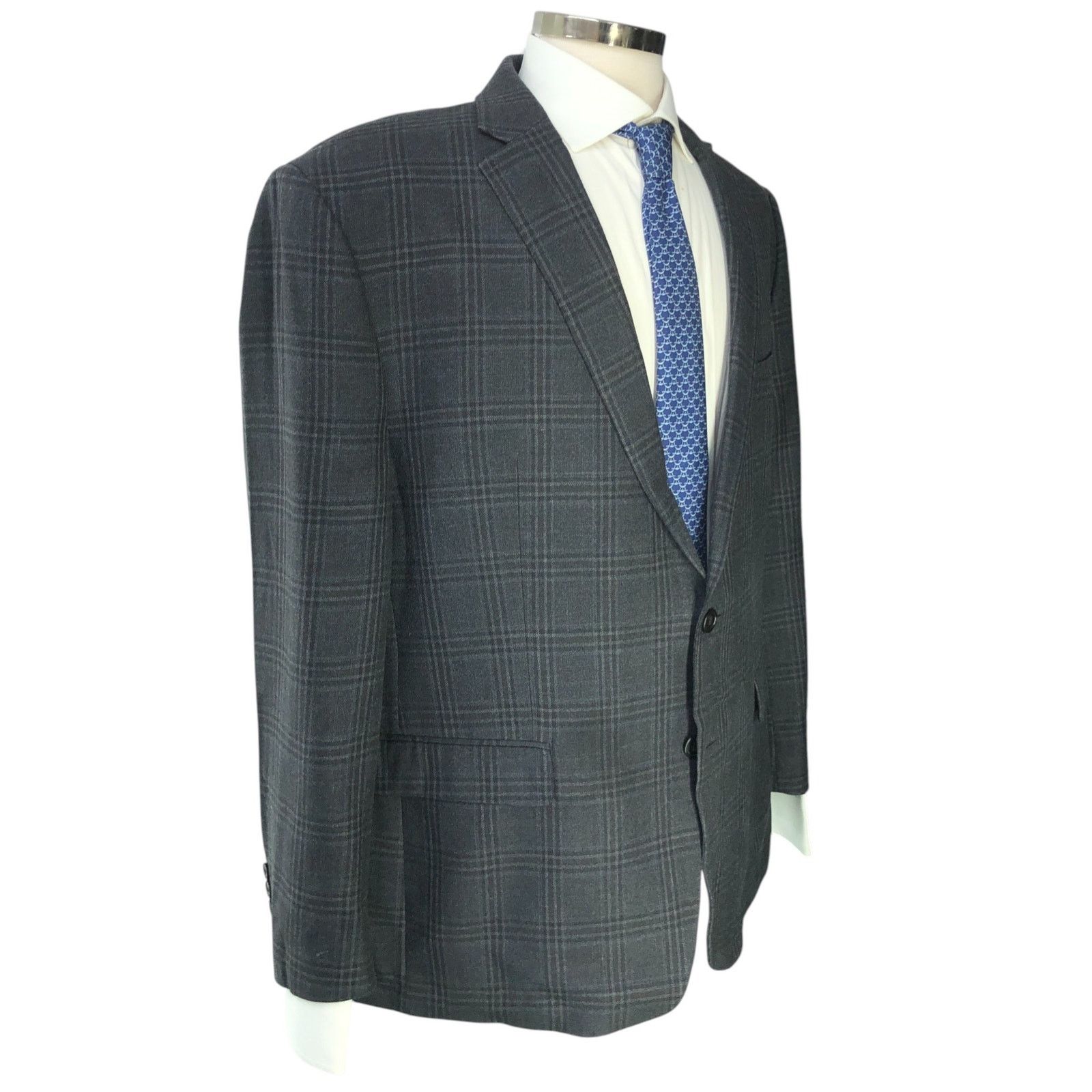 Lauren Ralph Lauren Ralph Lauren LRL 46R Sport Coat Jacket Silk Wool Windowpane Size 46R - 12 Thumbnail