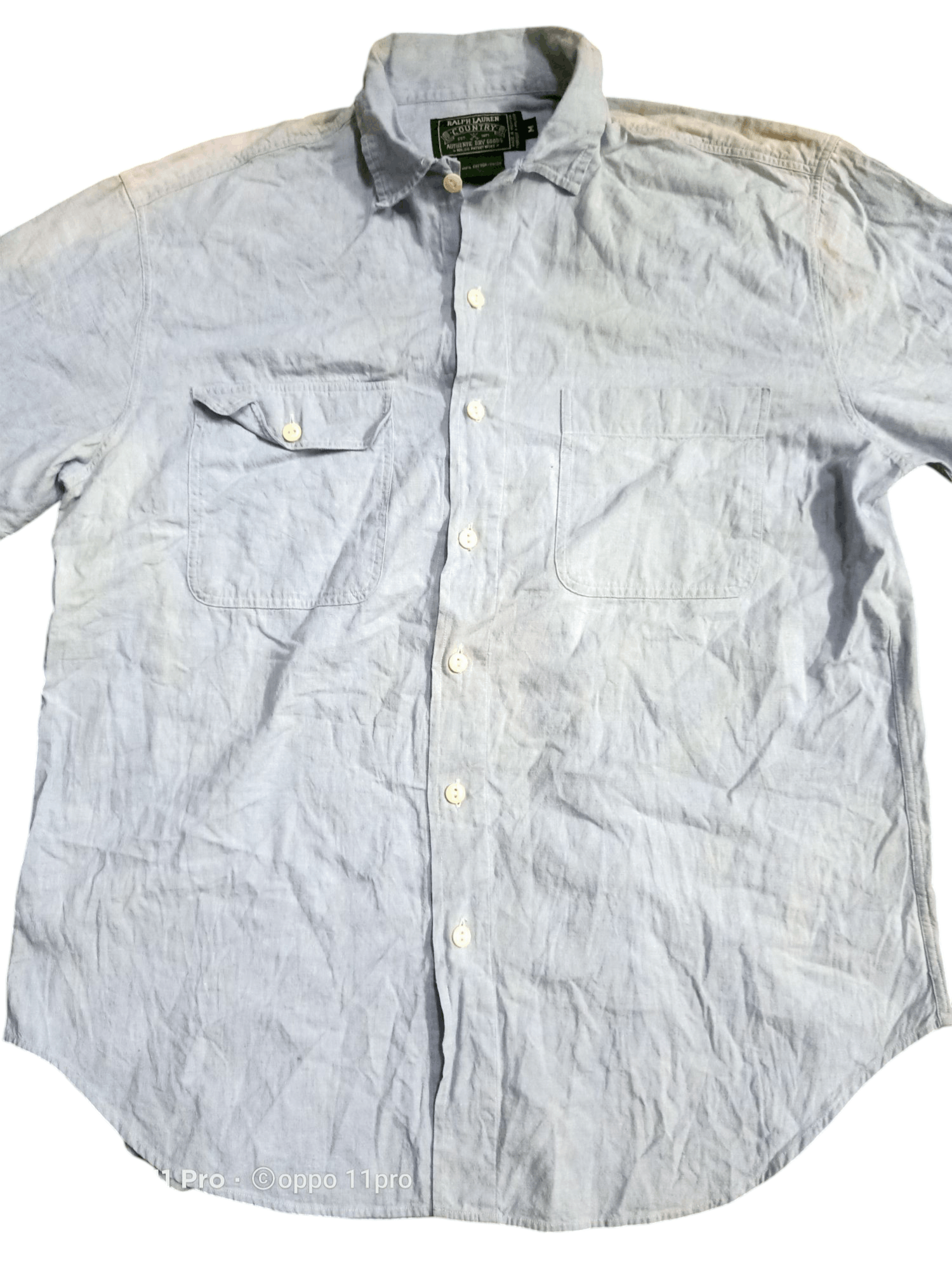 RRL Ralph Lauren × Ralph Lauren Vintage RalphLauren Country Chambray Poket Shirt Size US M / EU 48-50 / 2 - 3 Thumbnail