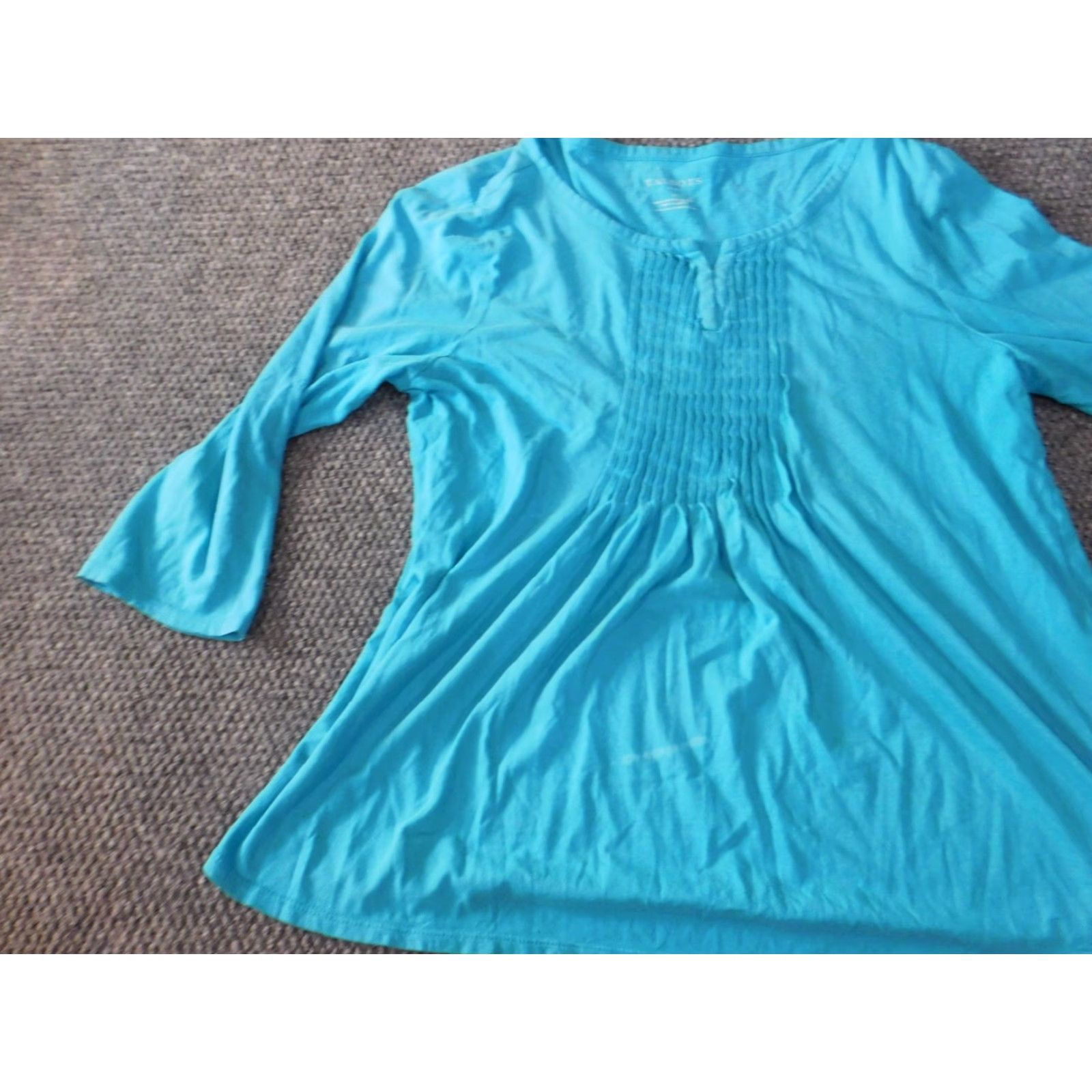 Talbots Talbots Blouse Womens Medium Blue Crew Neck Pullover Basic Casual Tee Stretch Size M / US 6-8 / IT 42-44 - 3 Thumbnail