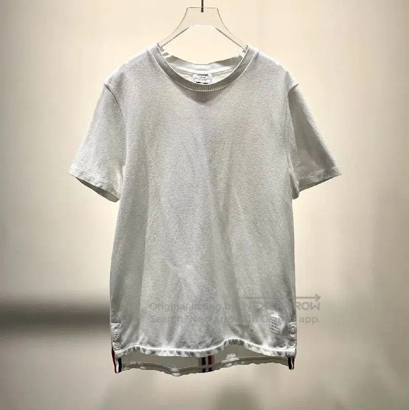 Thom Browne Thom Browne White Cotton Men's T-Shirt . Size US XXL / EU 58 / 5 - 1 Thumbnail