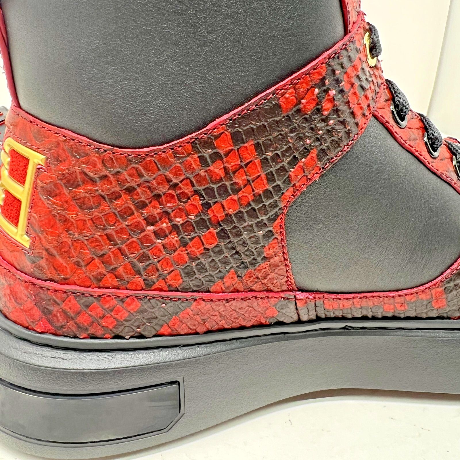 Bally BALLY Merryk Leather High Top Sneakers Red Black US 10 Size US 10 / EU 43 - 4 Thumbnail