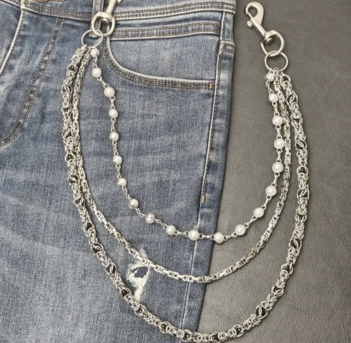 Jewelry 2 Layer Natural Echo Pearled Wallet Chain Size ONE SIZE - 1 Thumbnail