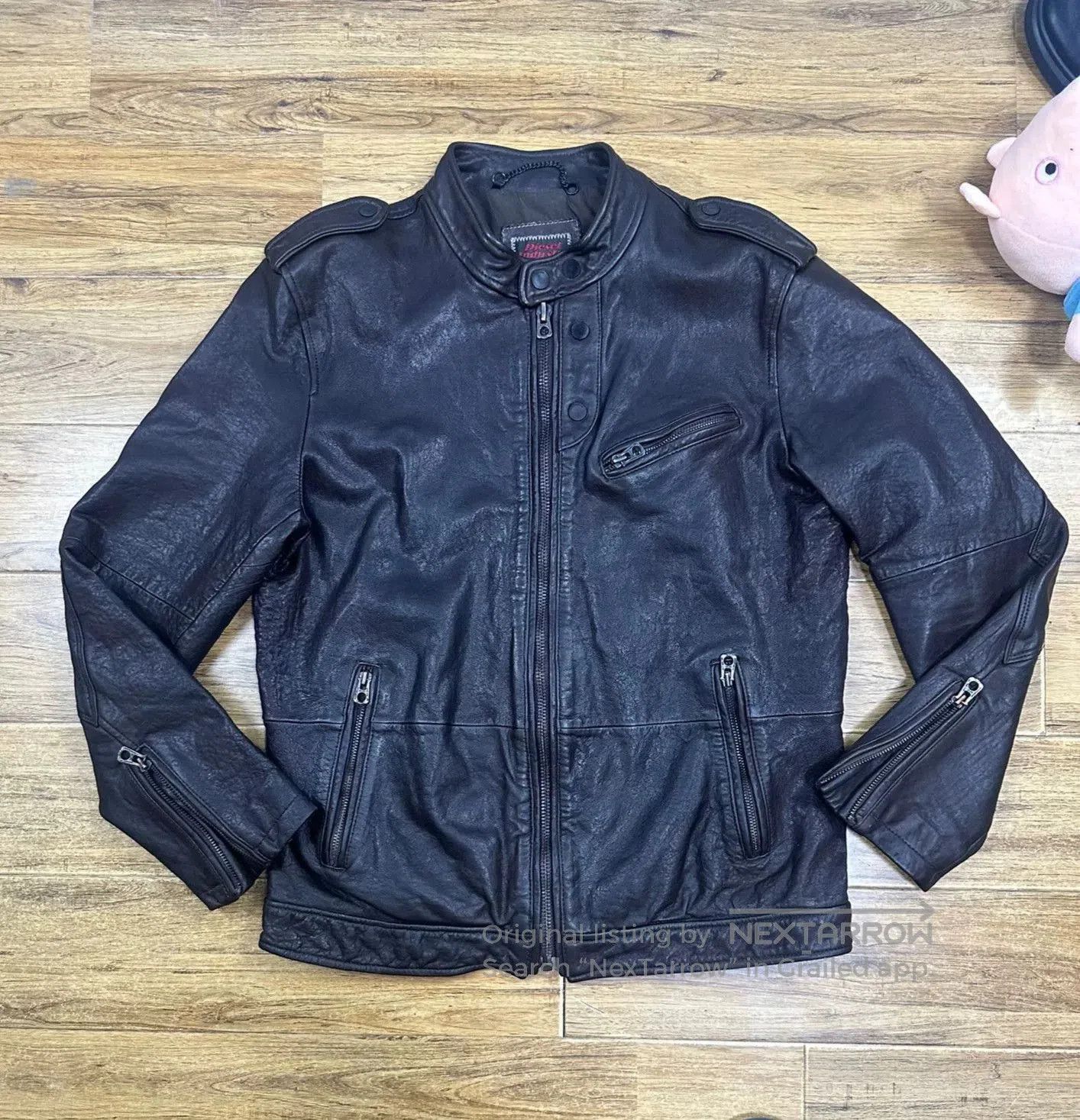 Diesel Diesel Men's Leather Motorcycle Jacket. Size US XL / EU 56 / 4 - 1 Thumbnail