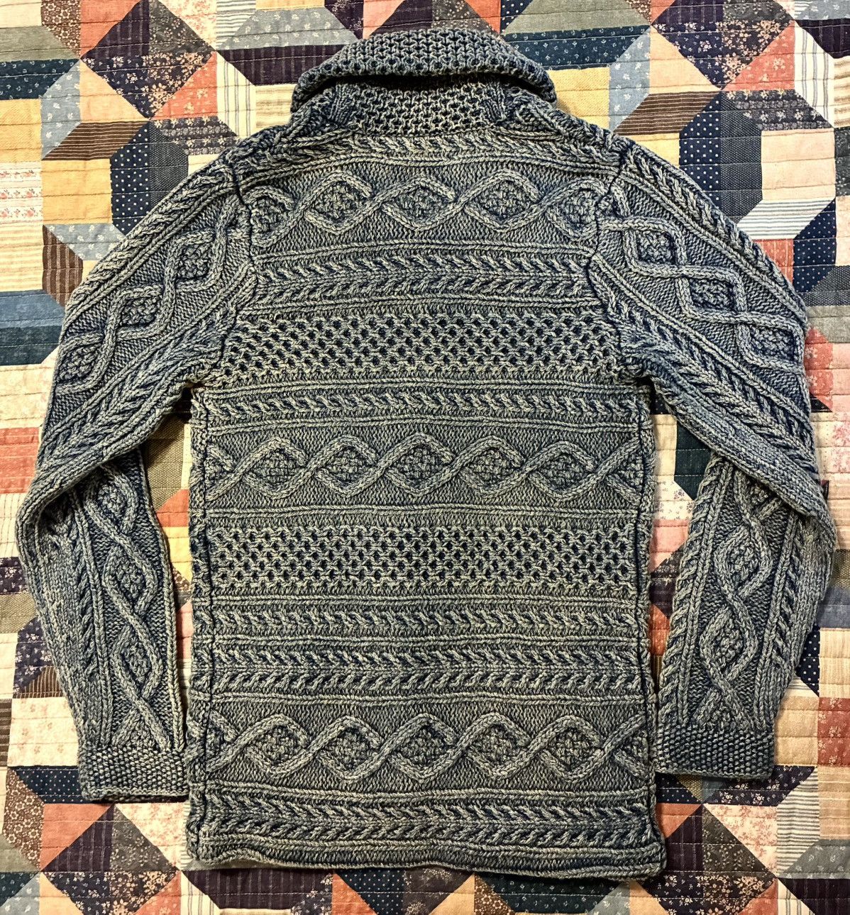RRL Ralph Lauren DOUBLE RL RALPH LAUREN RRL INDIGO COTTON SWEATER- SIZE 2 MED Size M / US 6-8 / IT 42-44 - 11 Thumbnail