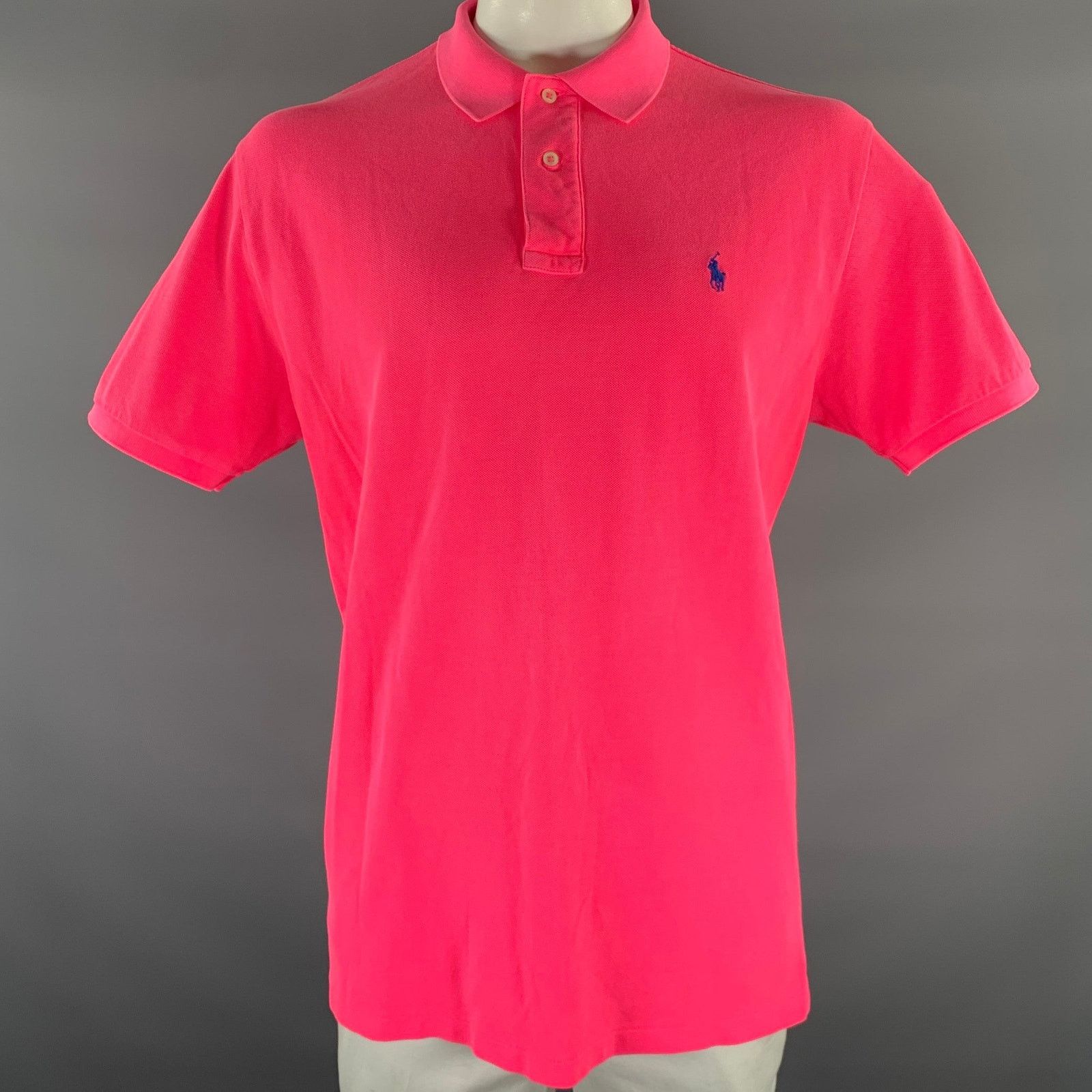Polo Ralph Lauren POLO by RALPH LAUREN Size XL Pink Neon Pink Cotton Polo Size US XL / EU 56 / 4 - 1 Thumbnail