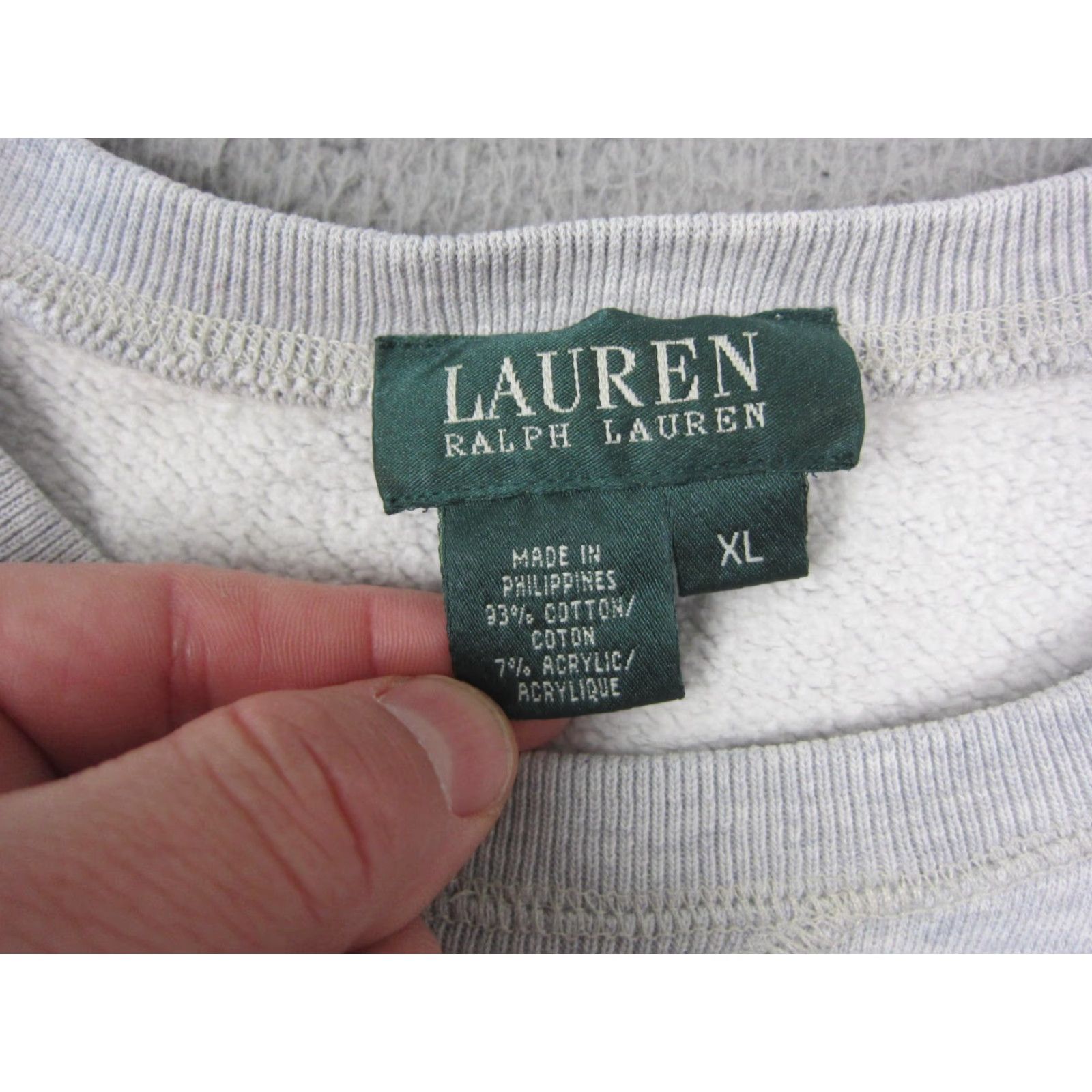 Ralph Lauren VINTAGE Lauren Ralph Lauren Sweatshirt Mens XL Gray Fleece 90s Logo Pockets 90s Mens XL Gray Sweatshirt Size US XL / EU 56 / 4 - 3 Thumbnail