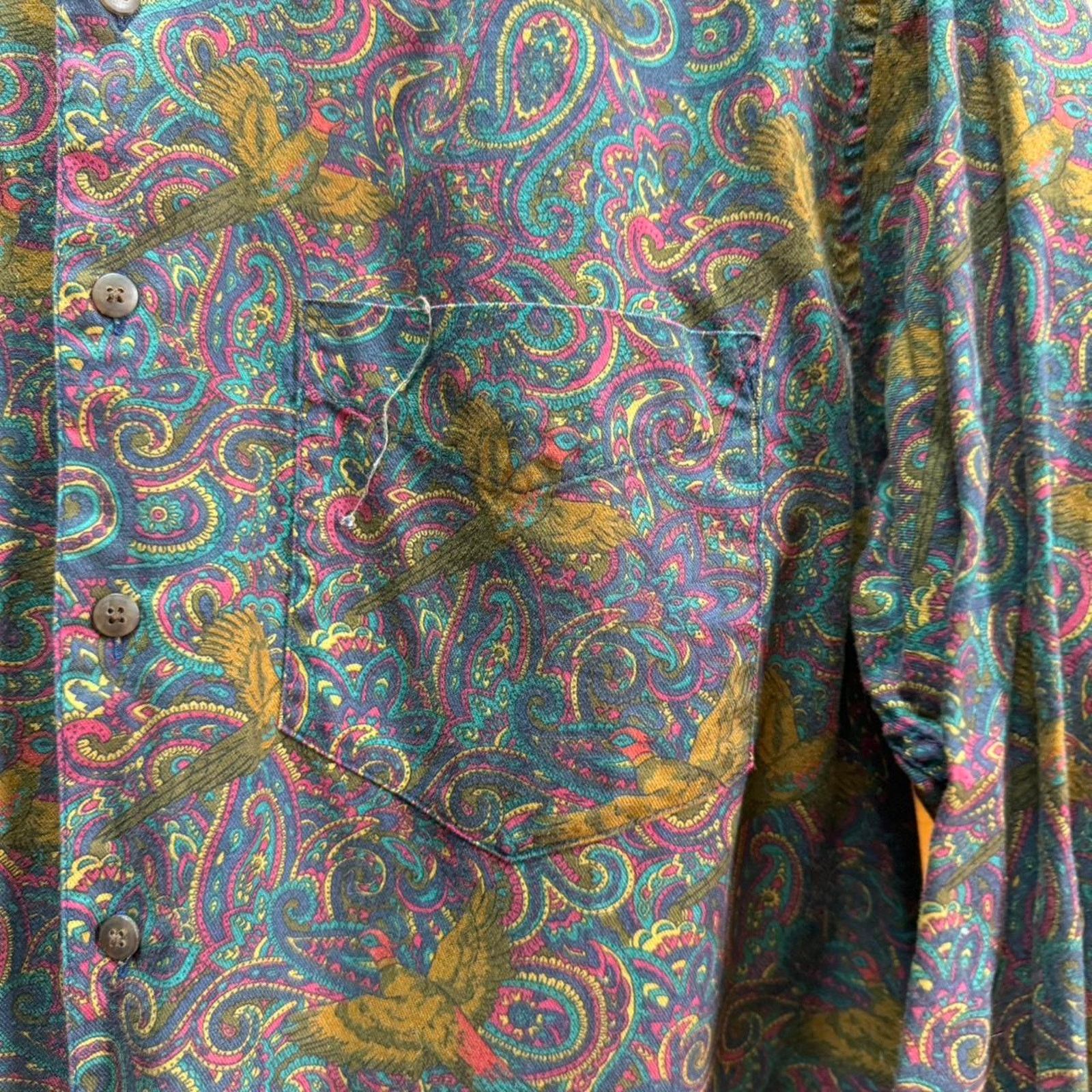 Gap × Vintage Vintage 90s Gap Pheasant Animal All Over Print Shirt Size US M / EU 48-50 / 2 - 3 Thumbnail