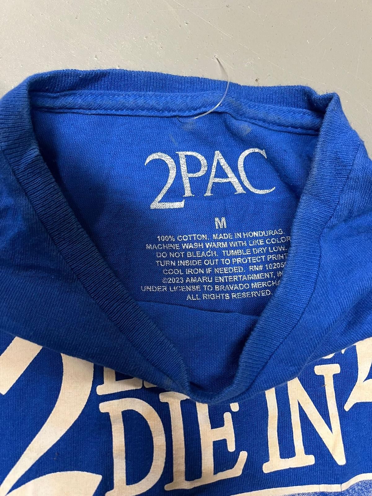 Designer 2Pac '2 Live & Die in L.A.' Graphic Tee - Blue Size US M / EU 48-50 / 2 - 3 Thumbnail