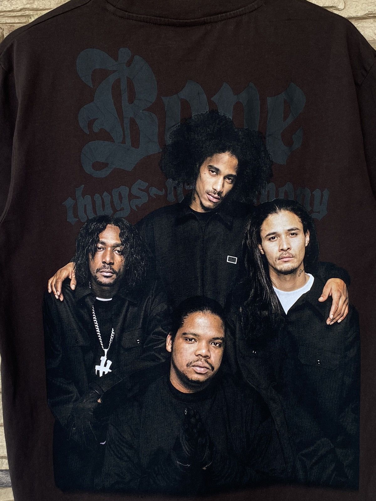 Rap Tees Rare Bone Thugs N Harmony Line Up Band Backhit Photo Rap Tee Size US M / EU 48-50 / 2 - 9 Thumbnail