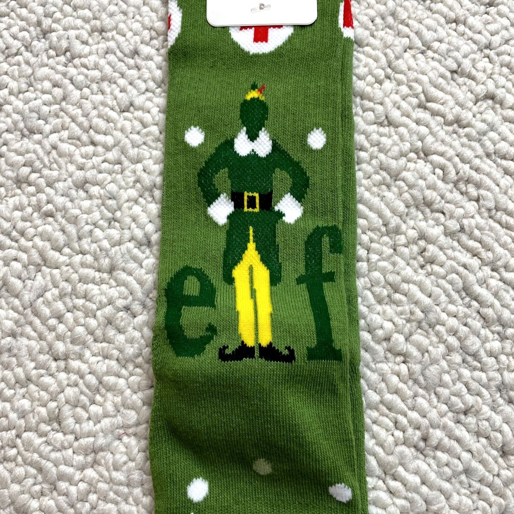 Vintage VINTAGE American Red Cross Elf Movie Green Socks Adult Unisex 2023 New NWT Christmas Size ONE SIZE - 4 Thumbnail