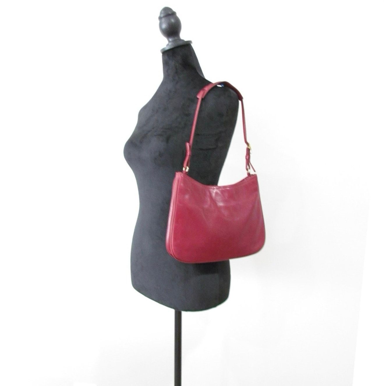 Coach Authentic Coach Y2K Vintage Red Smooth Leather Bag Size ONE SIZE - 4 Thumbnail