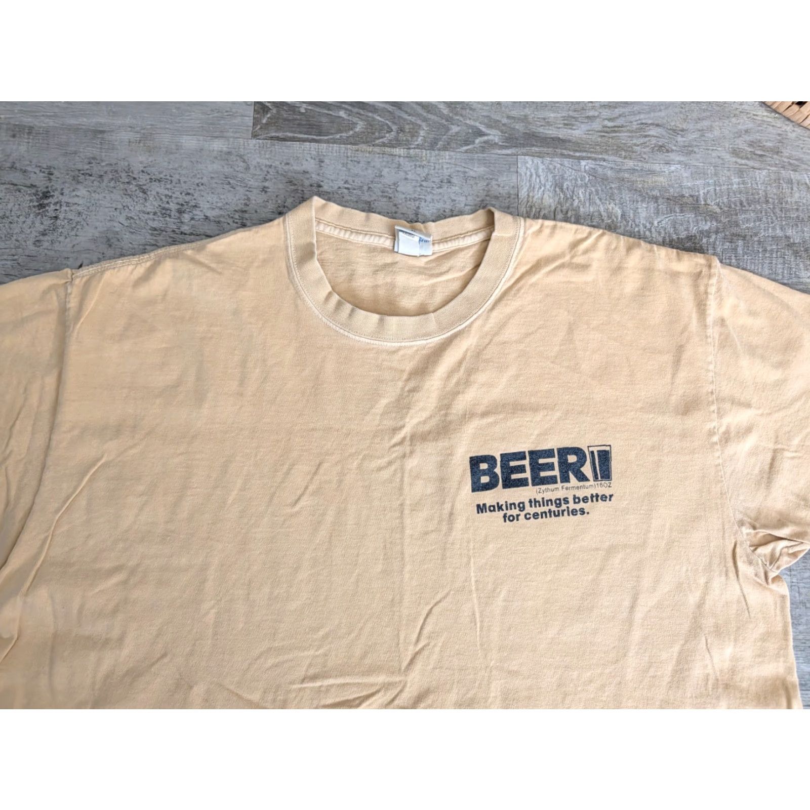 Vintage VINTAGE Crazy Shirts Hawaii T-Shirt Mens XL Tan Beer Novelty Dyed Crew Neck Short Sleeve Graphic Print 100% Cotton Men’s Size US XL / EU 56 / 4 - 3 Thumbnail