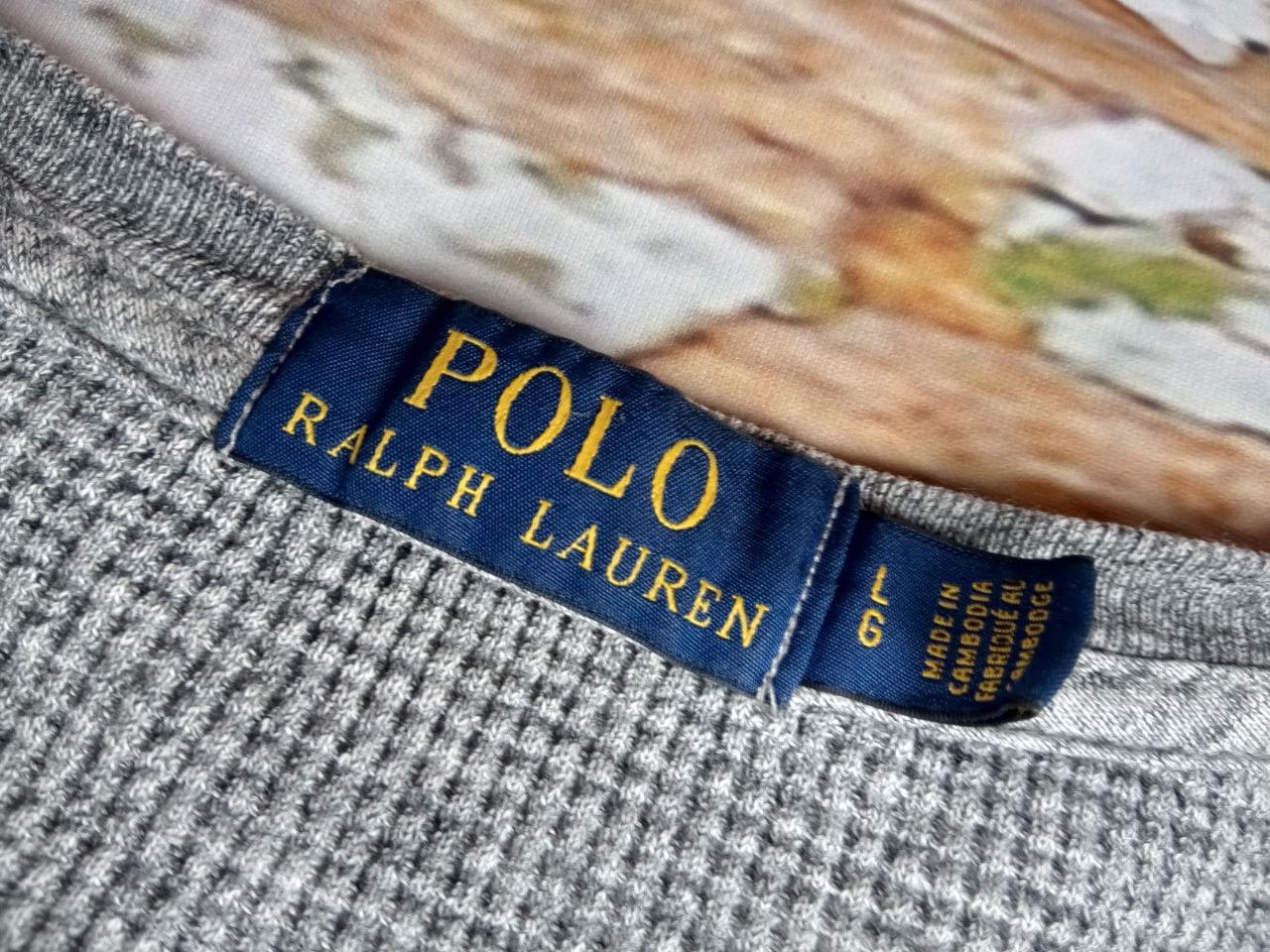 Polo Ralph Lauren Polo Ralph Lauren Waffle Knit Thermal Long Sleeve Shirt Grey Size US L / EU 52-54 / 3 - 4 Thumbnail