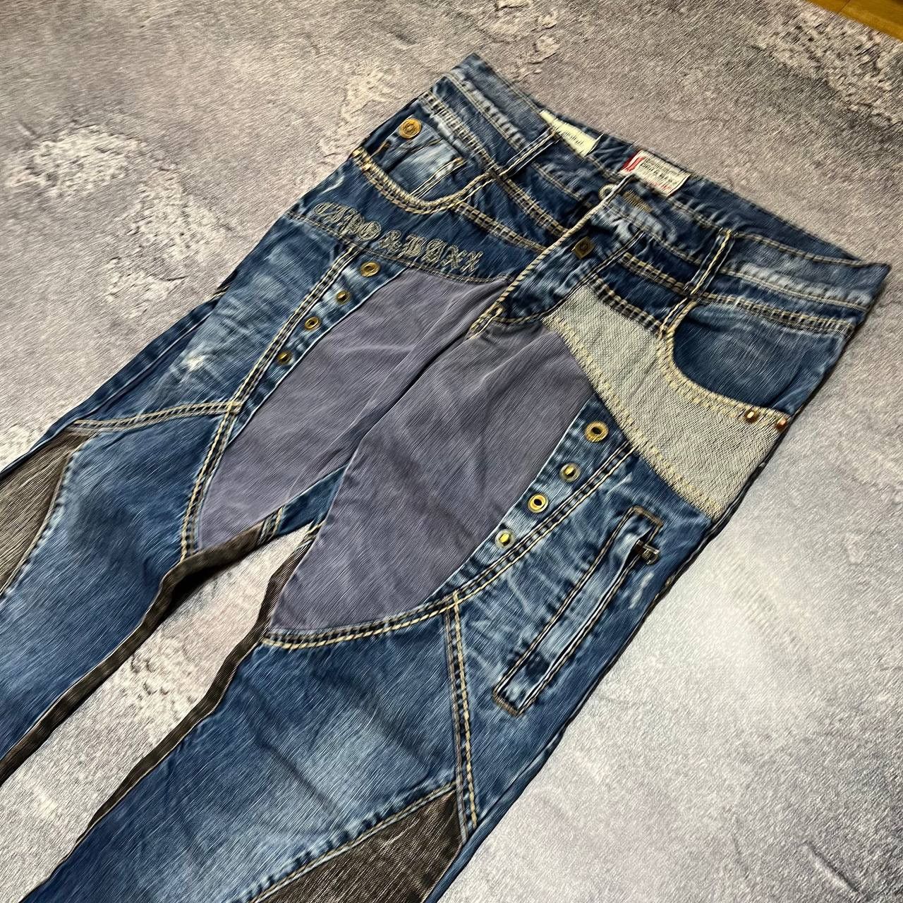Vintage Vintage Cipo Baxx Jeans Patchwork Big Logo Flared Japanese Size US 34 / EU 50 - 10 Thumbnail