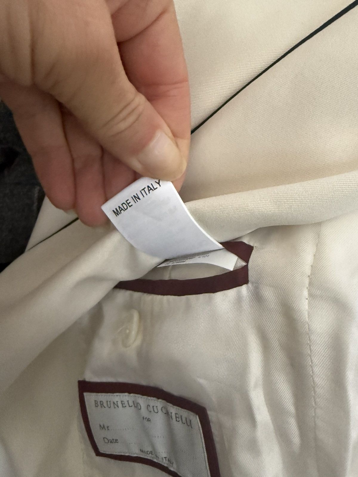 Brunello Cucinelli Brunello cucinelli off white silk formal blazer Size 48S - 15 Thumbnail