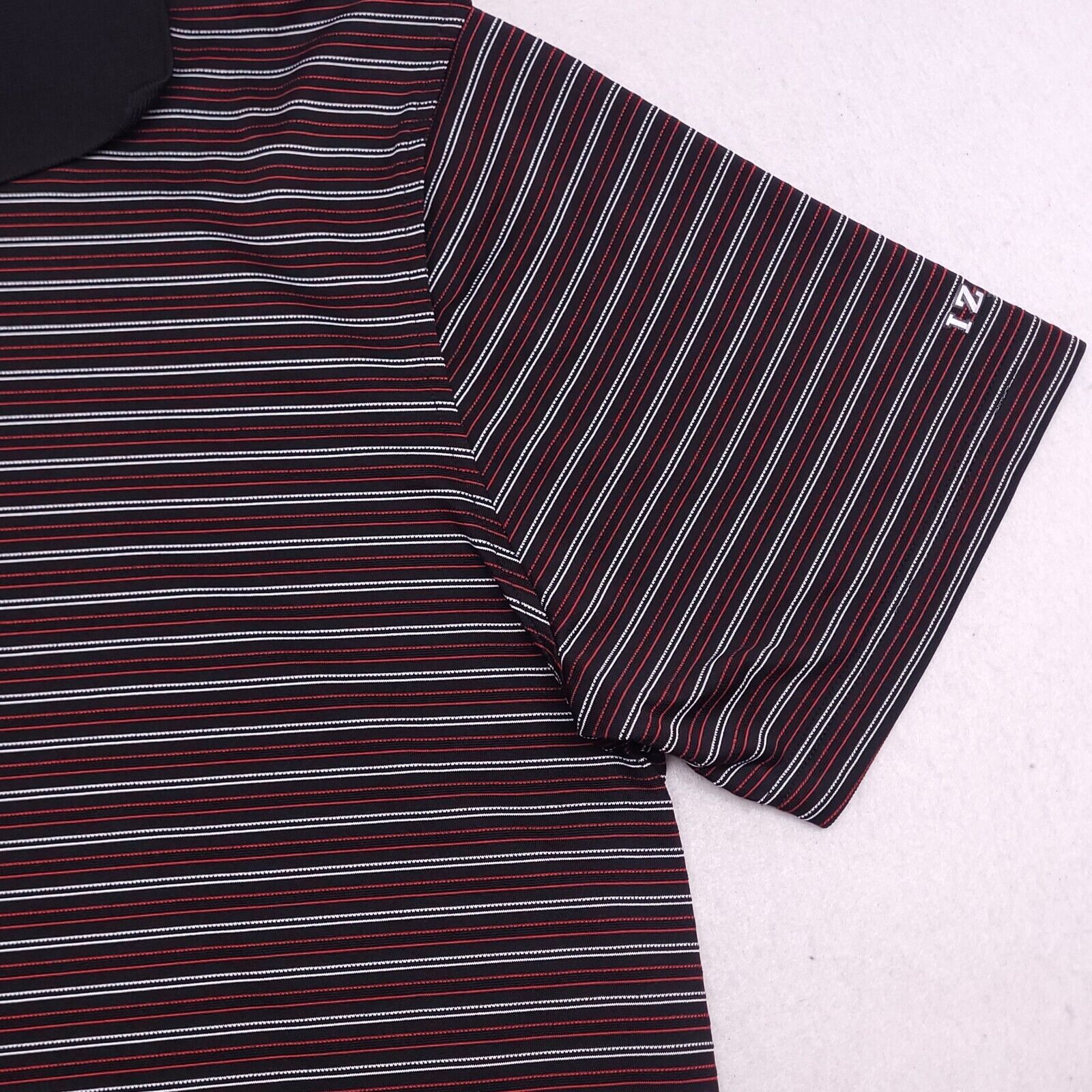 Izod IZOD Pullover Polo Shirt Adult Mens Size Large L Black Red Size US L / EU 52-54 / 3 - 5 Thumbnail