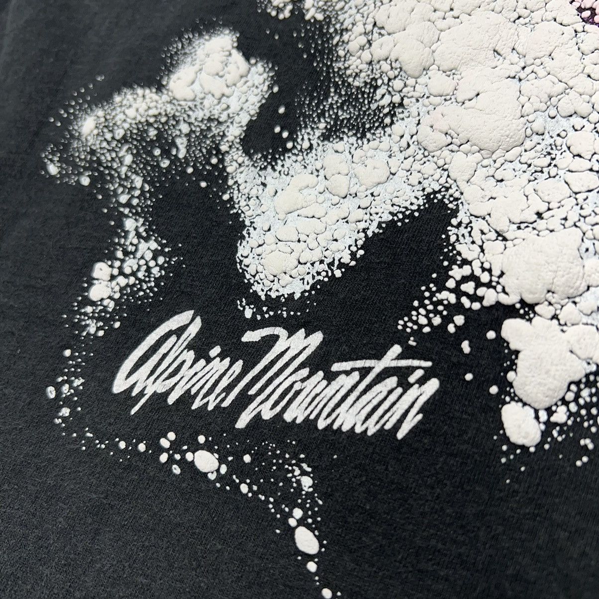 Vintage VTG Double Layer Tee Shirt Black Apine Mountain Puff Print Size US L / EU 52-54 / 3 - 4 Thumbnail
