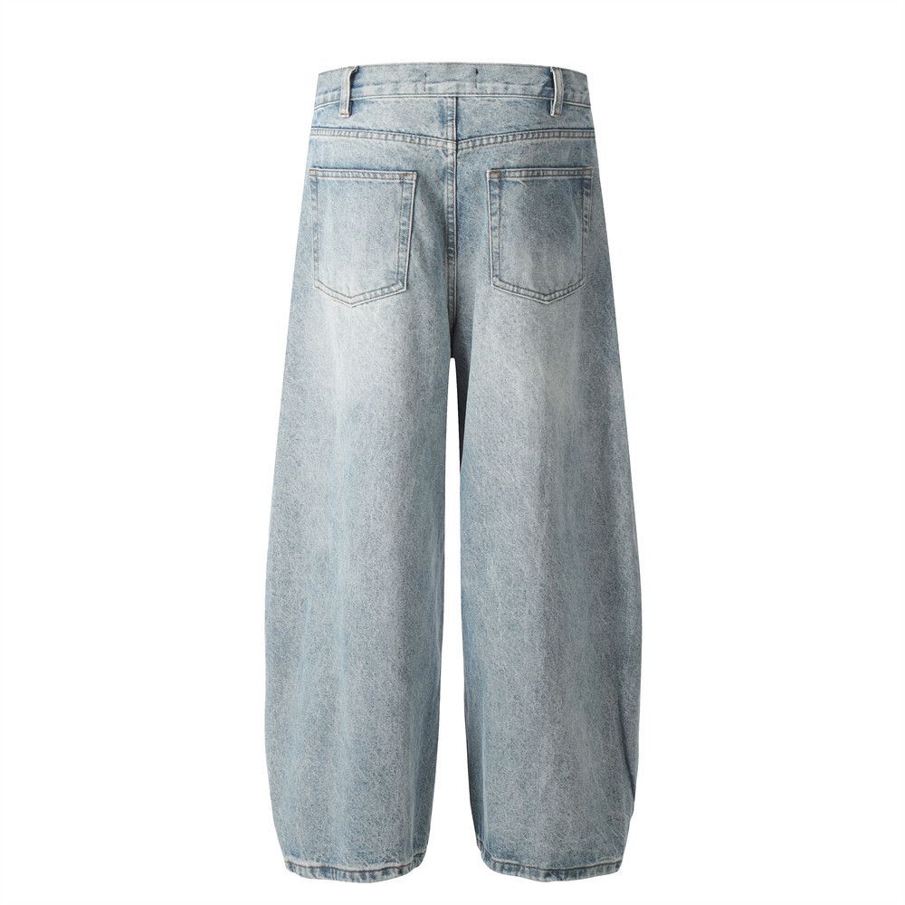 Japanese Brand × Jean Men's American retro loose washed casual scimitar jeans Size US 34 / EU 50 - 3 Thumbnail