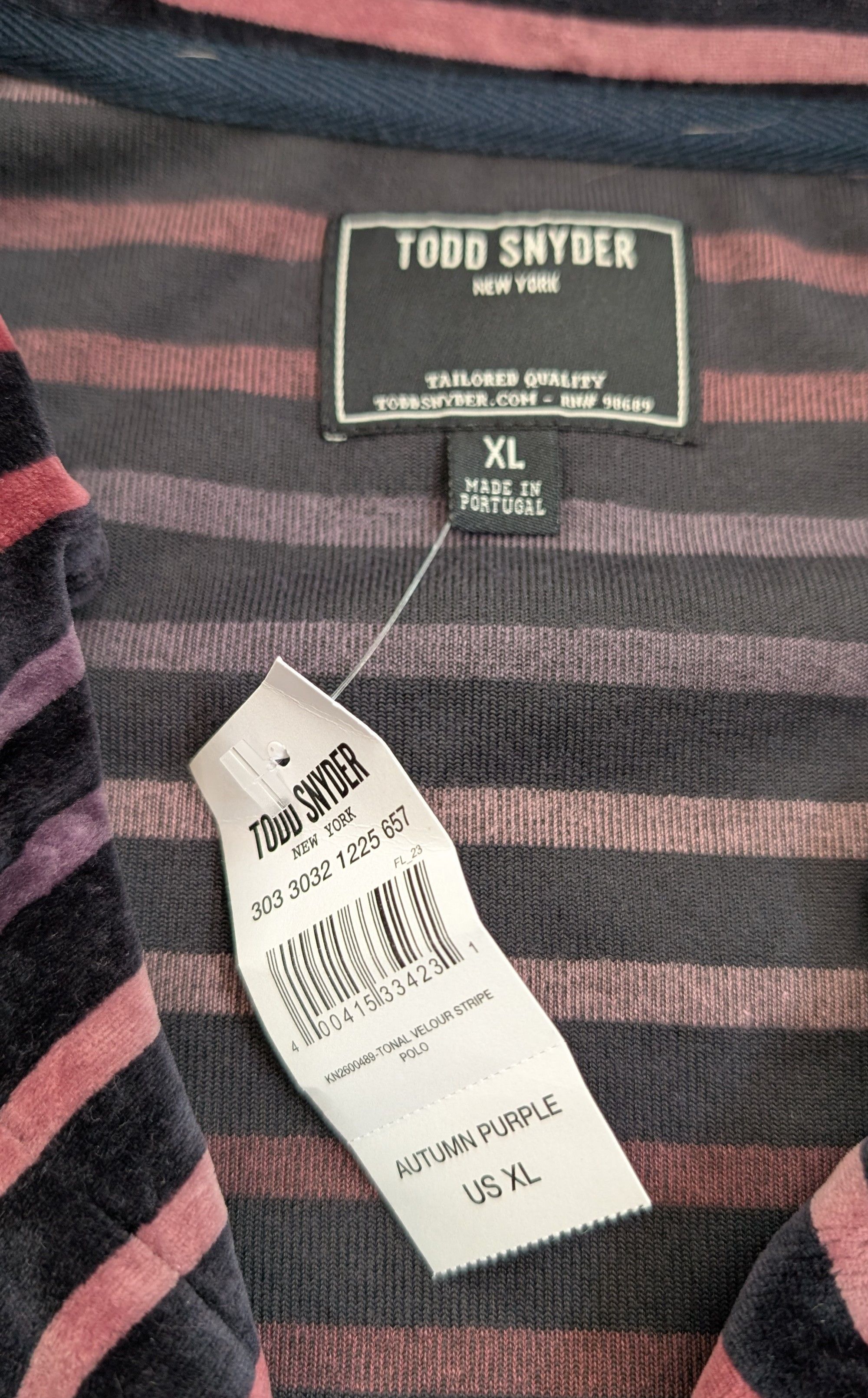 Todd Snyder NWT Todd Snyder Velour Montauk Polo Made in Portugal Size US XL / EU 56 / 4 - 3 Thumbnail